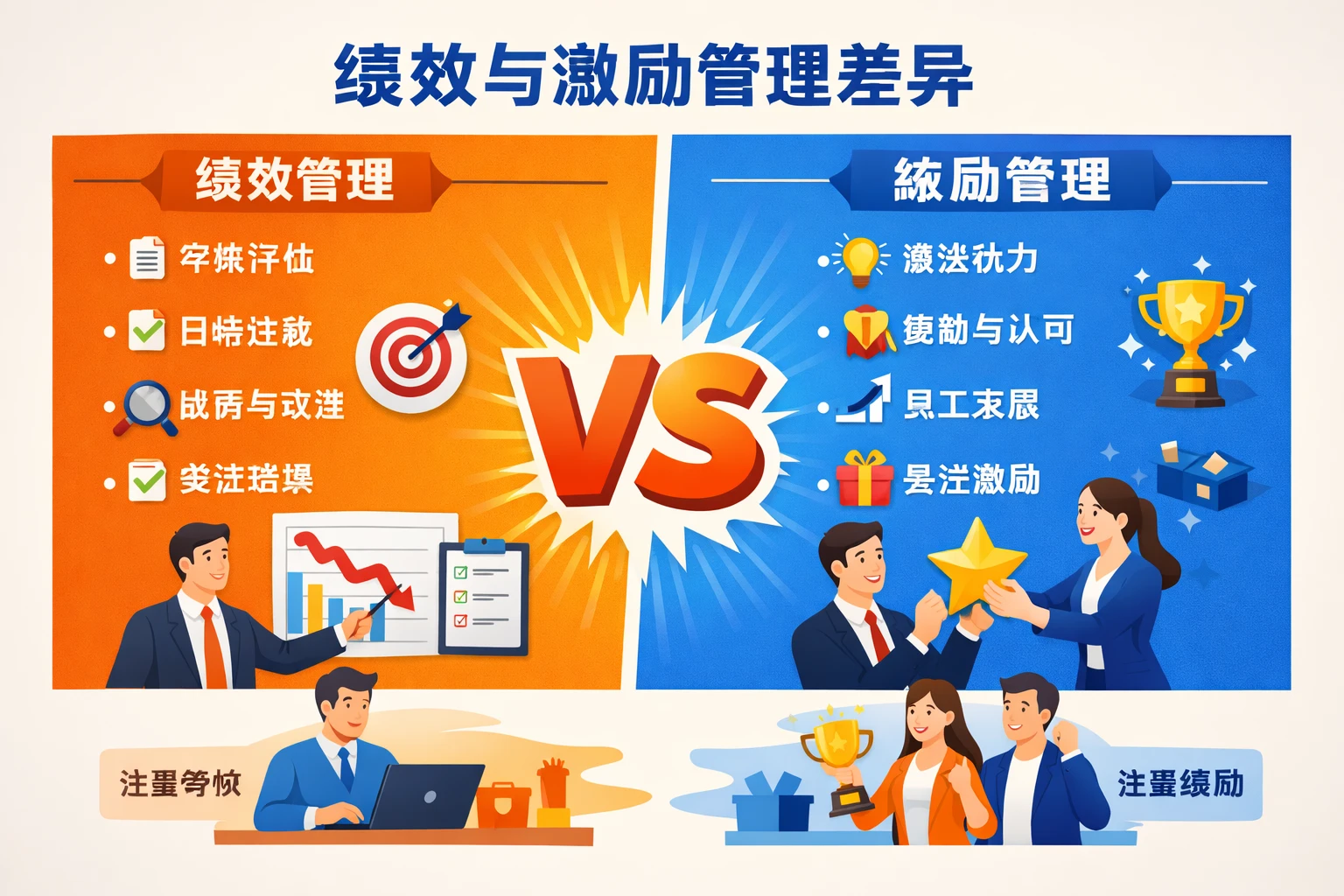 绩效与激励管理差异