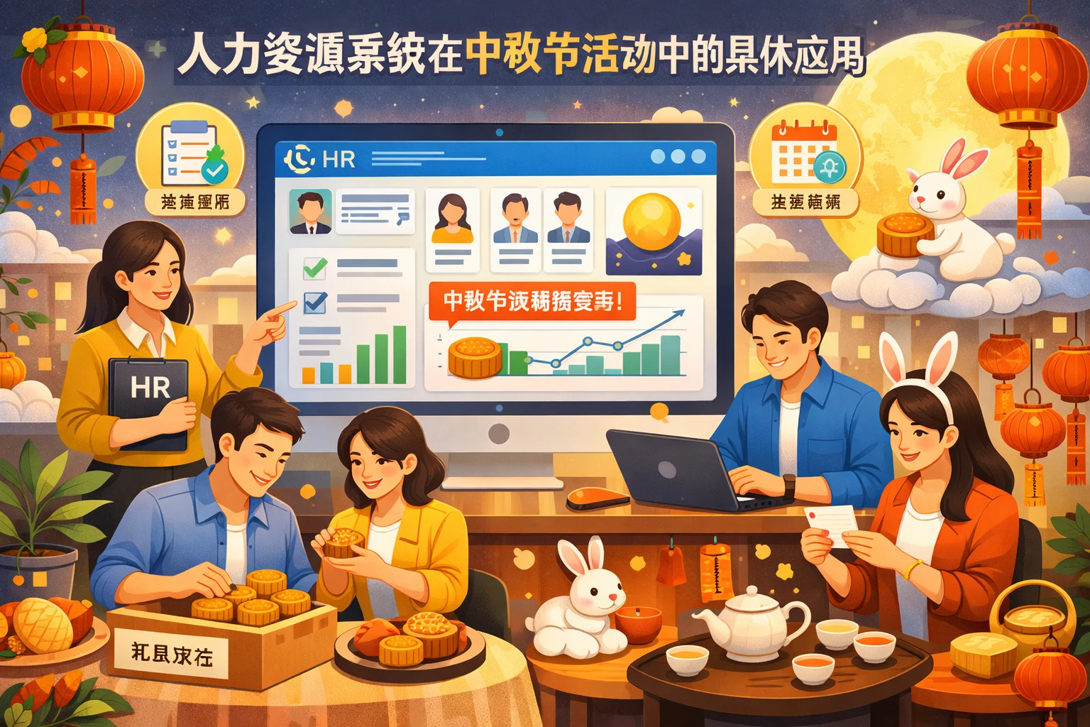 人力资源系统在中秋节活动中的具体应用
