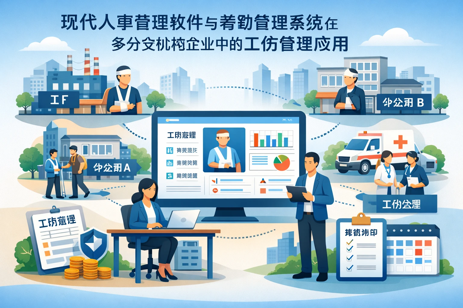 现代人事管理软件与考勤管理系统在多分支机构企业中的工伤管理应用