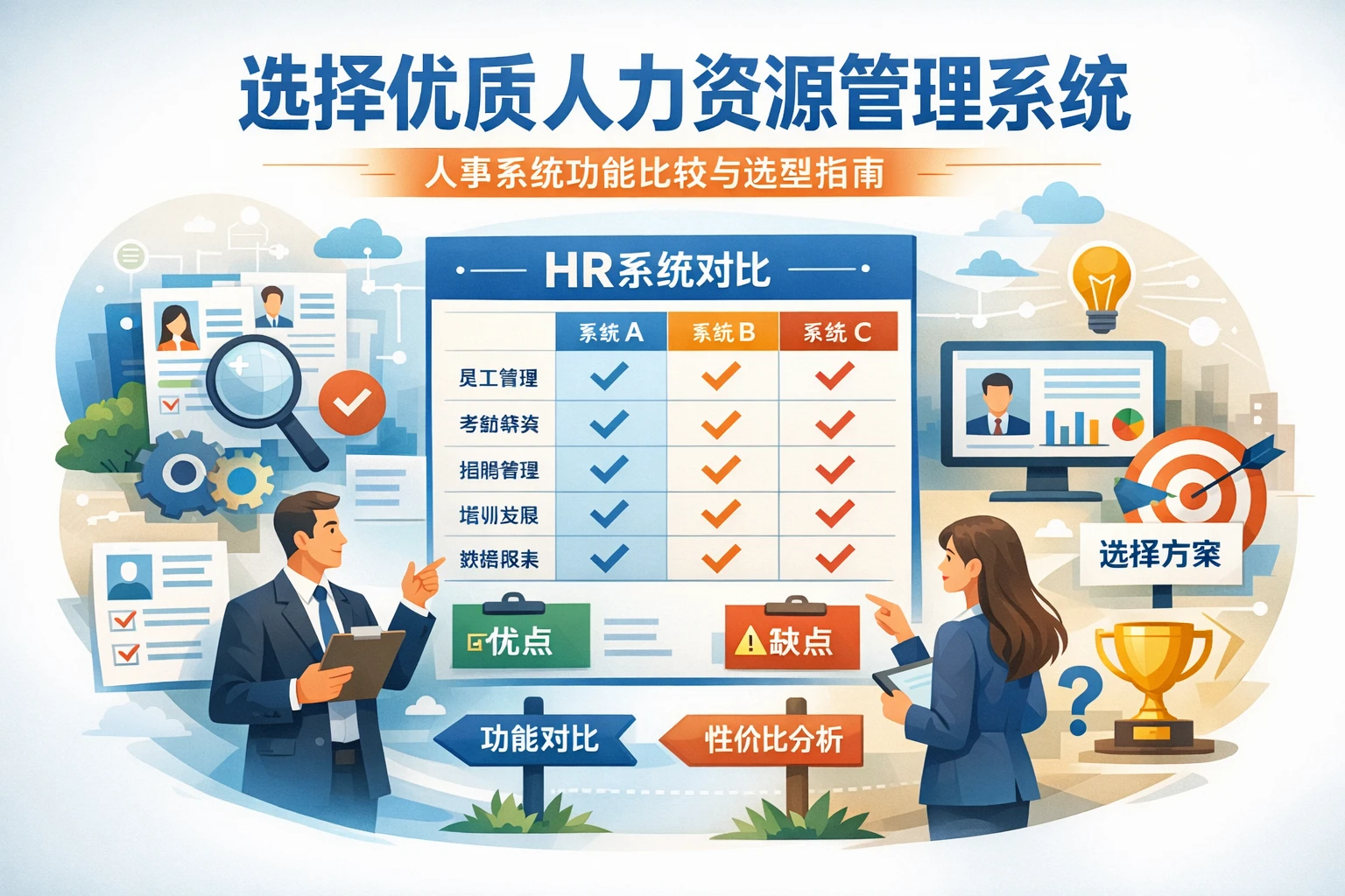 选择优质人力资源管理系统:人事系统功能比较与选型指南