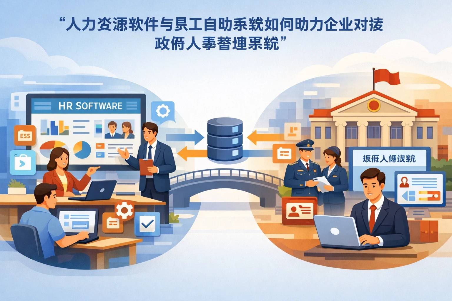 人力资源软件与员工自助系统如何助力企业对接政府人事管理系统