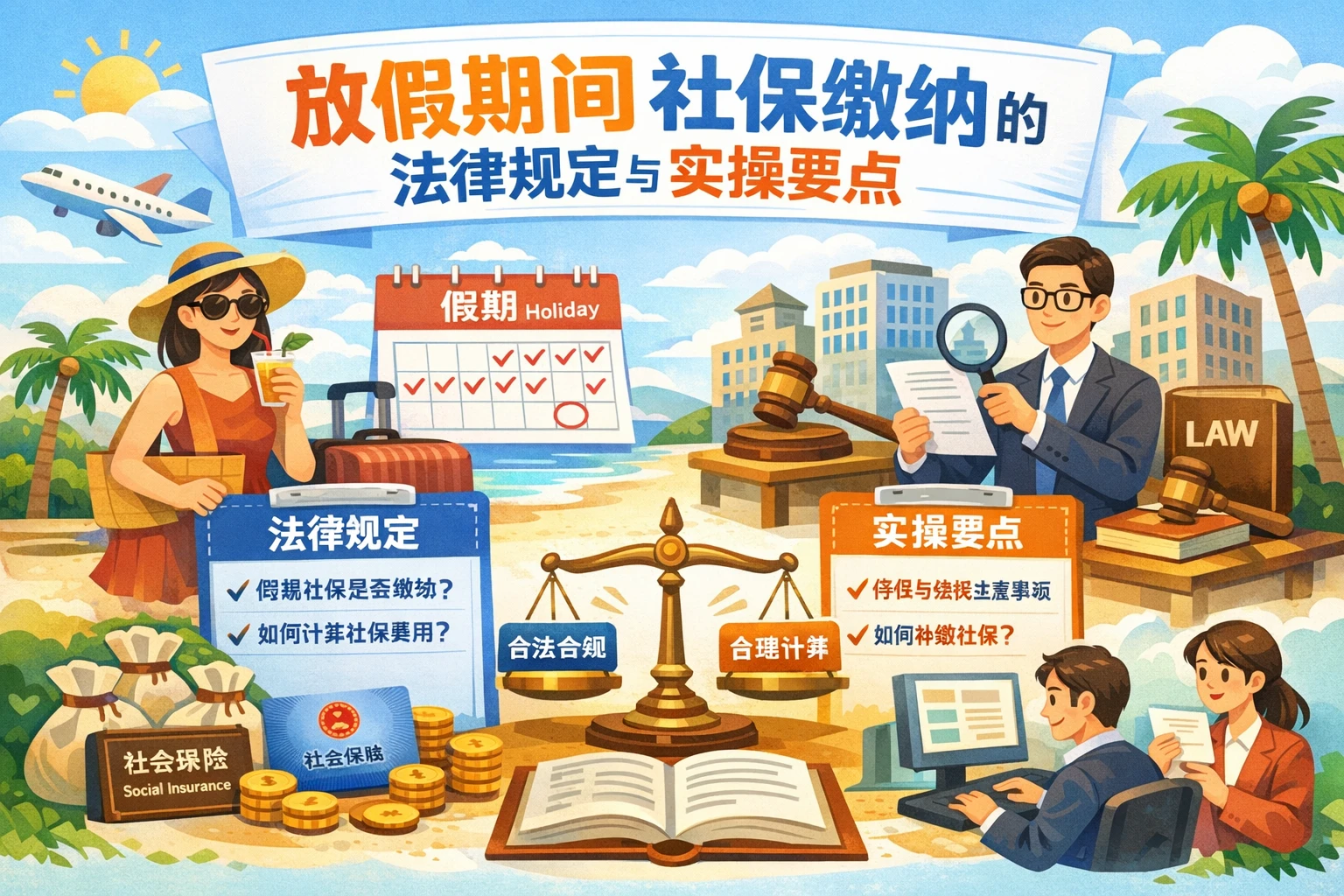放假期间社保缴纳的法律规定与实操要点