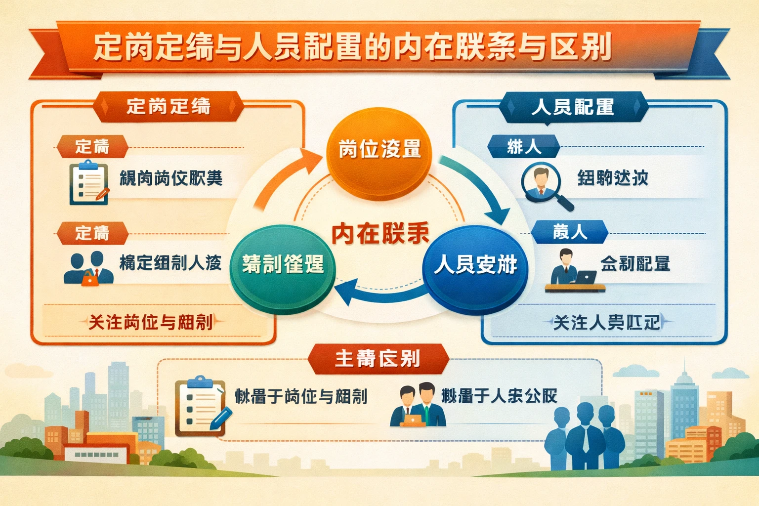 定岗定编与人员配置的内在联系与区别