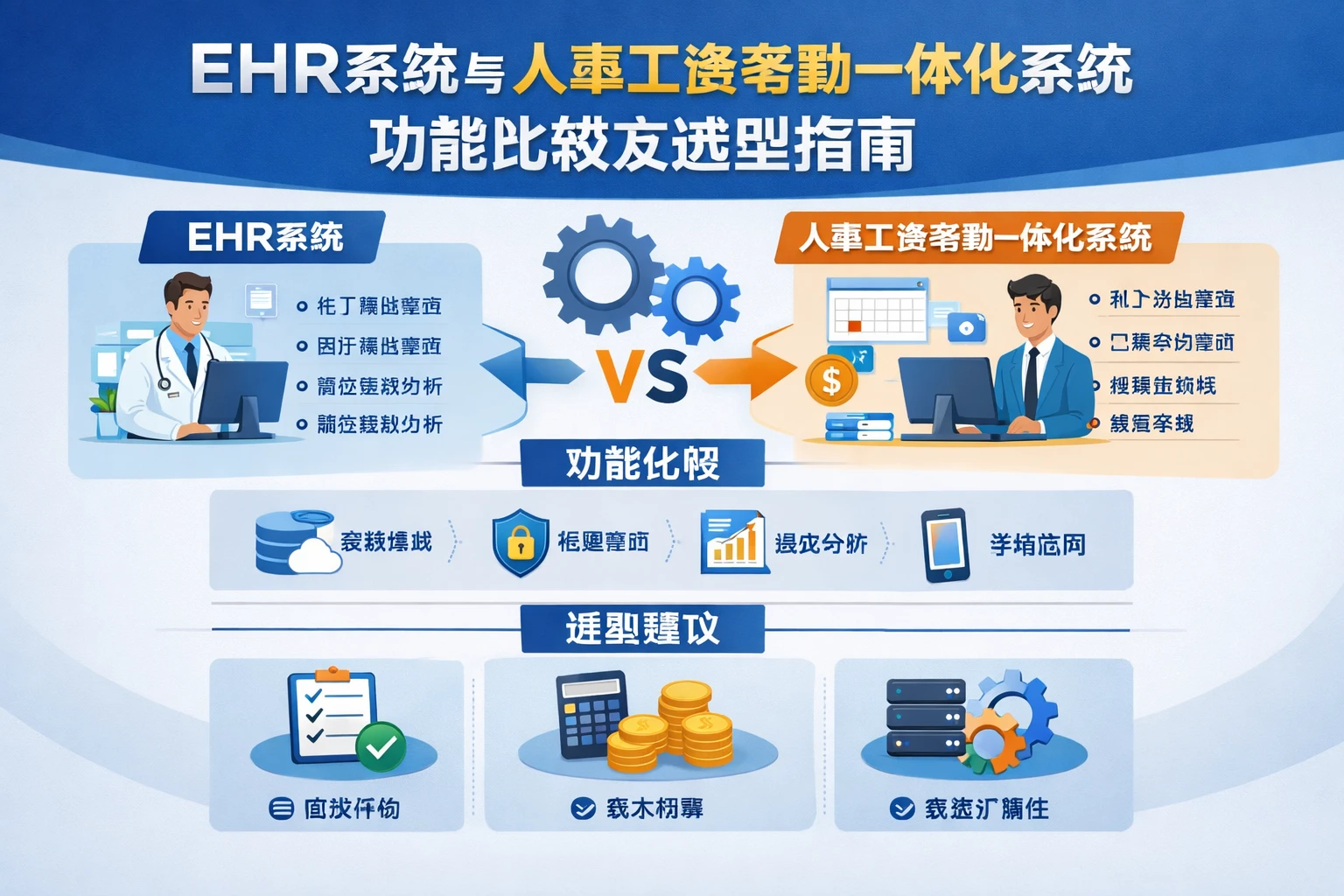 EHR系统与人事工资考勤一体化系统功能比较及选型指南