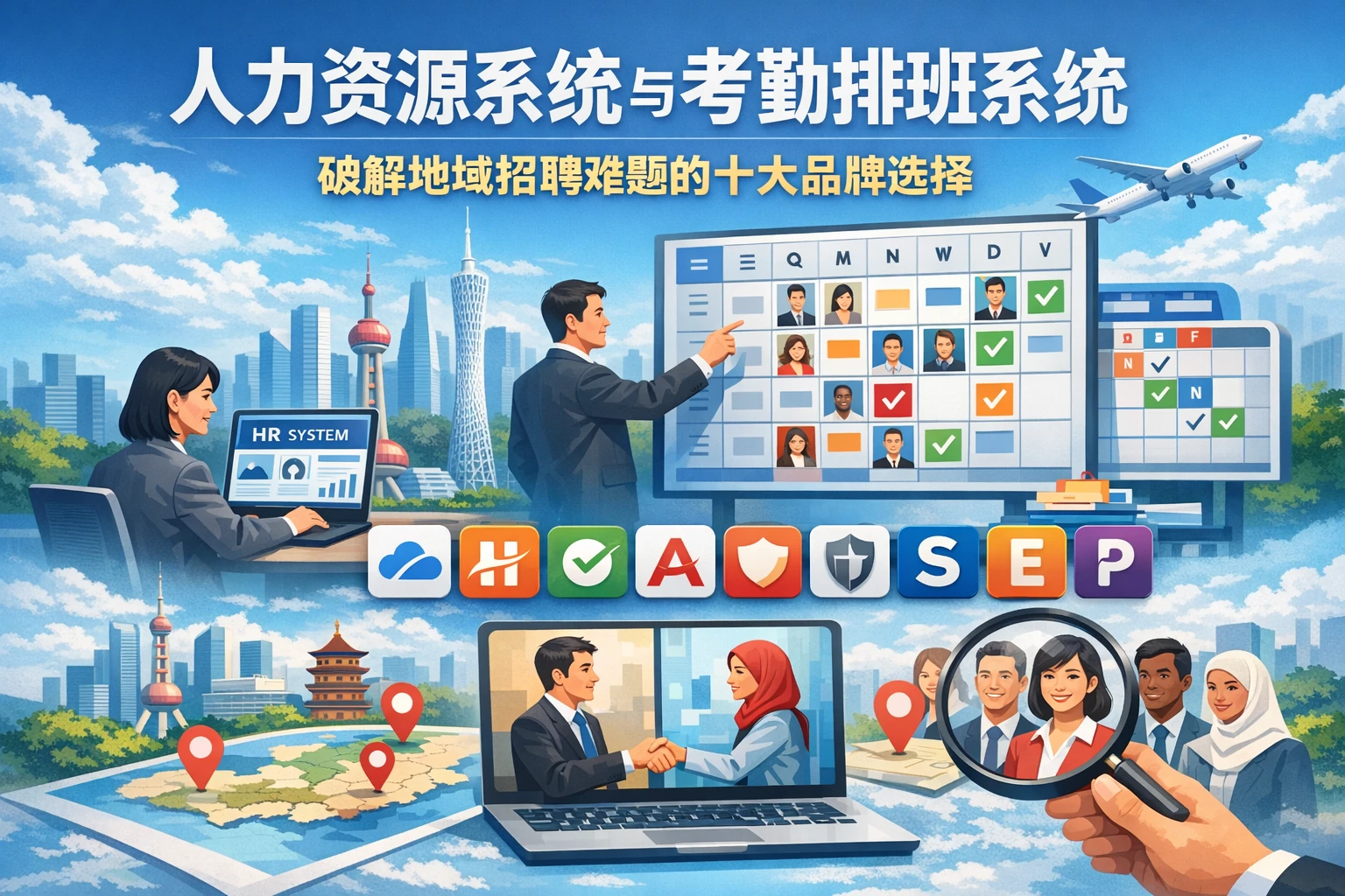 人力资源系统与考勤排班系统：破解地域招聘难题的十大品牌选择