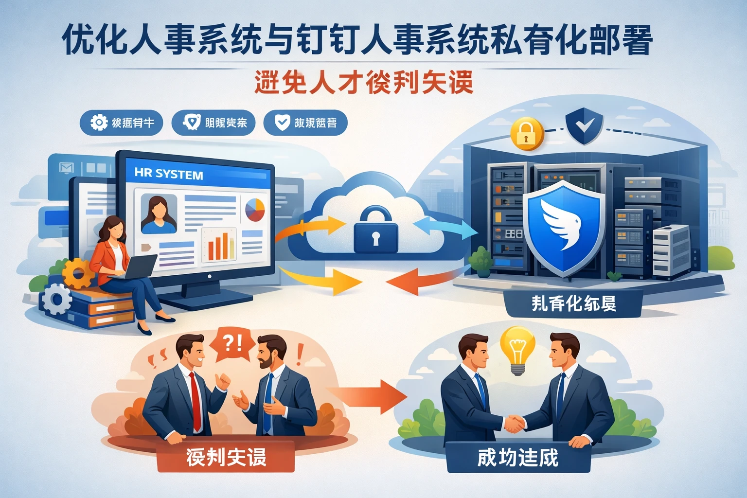 优化人事系统与钉钉人事系统私有化部署，避免人才谈判失误