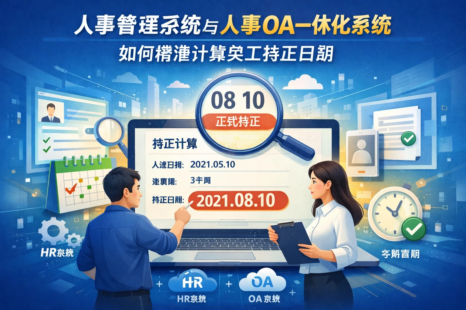 人事管理系统与人事OA一体化系统如何精准计算员工转正日期