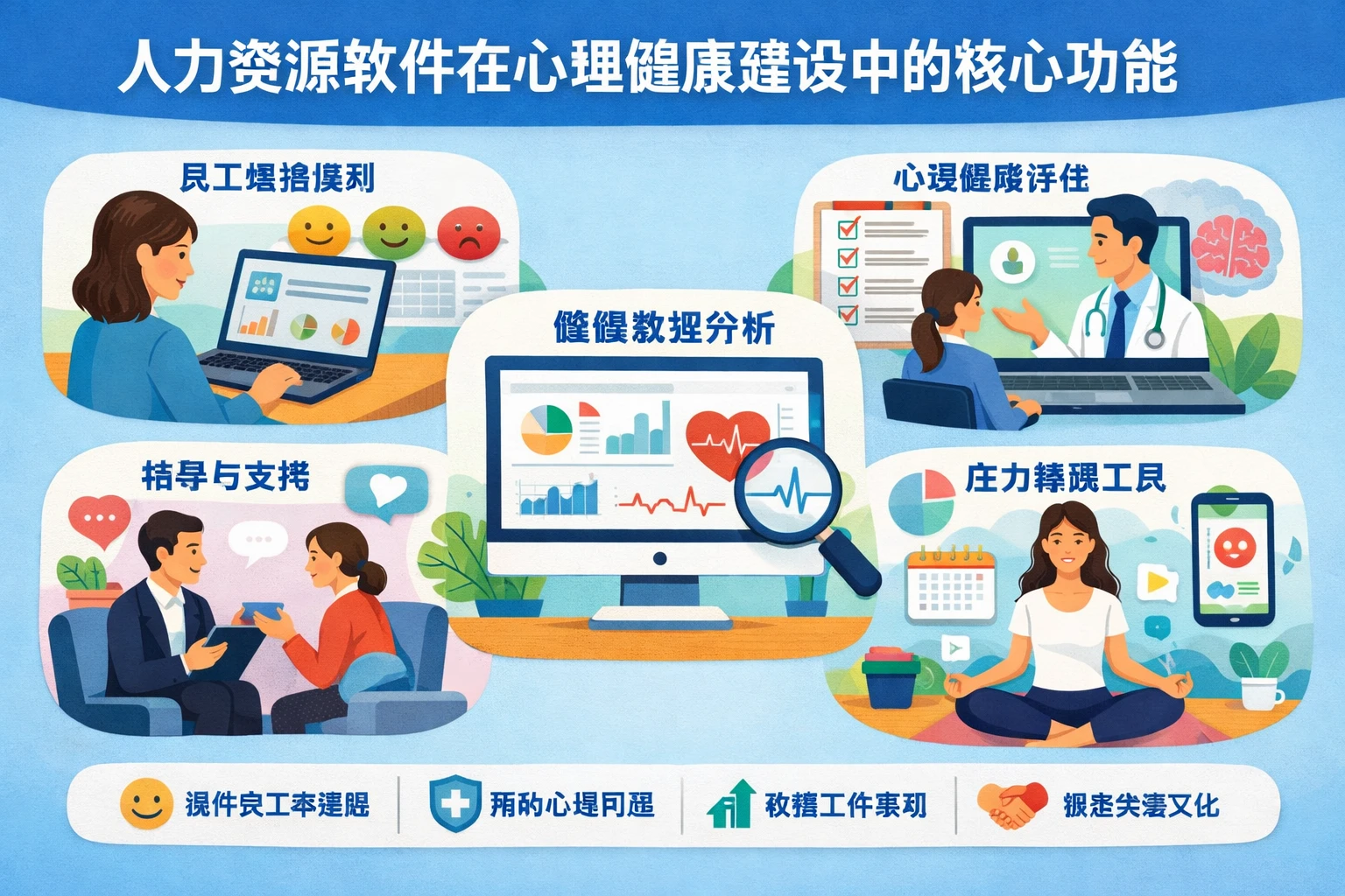 人力资源软件在心理健康建设中的核心功能