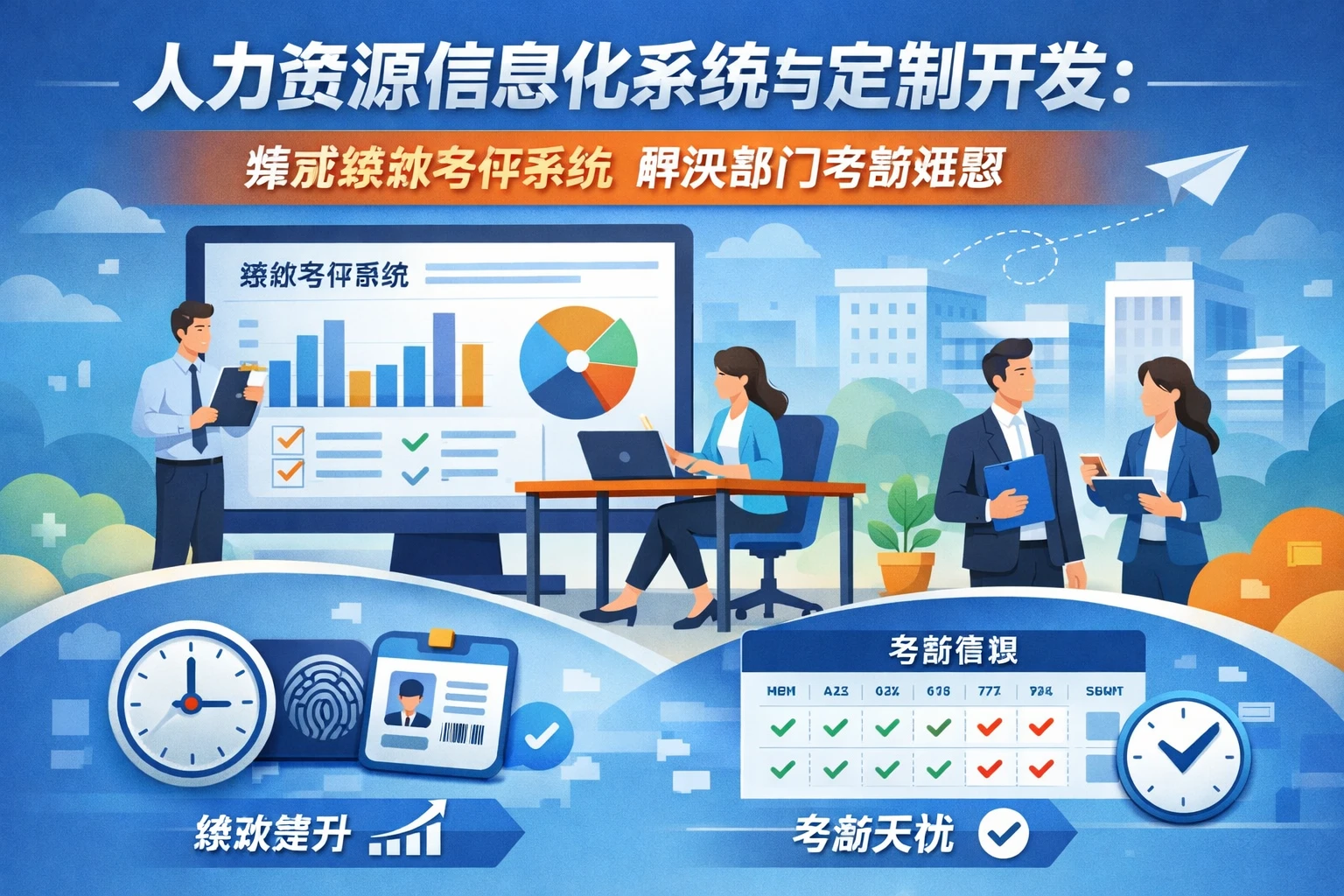 人力资源信息化系统与定制开发：集成绩效考评系统解决部门考勤难题