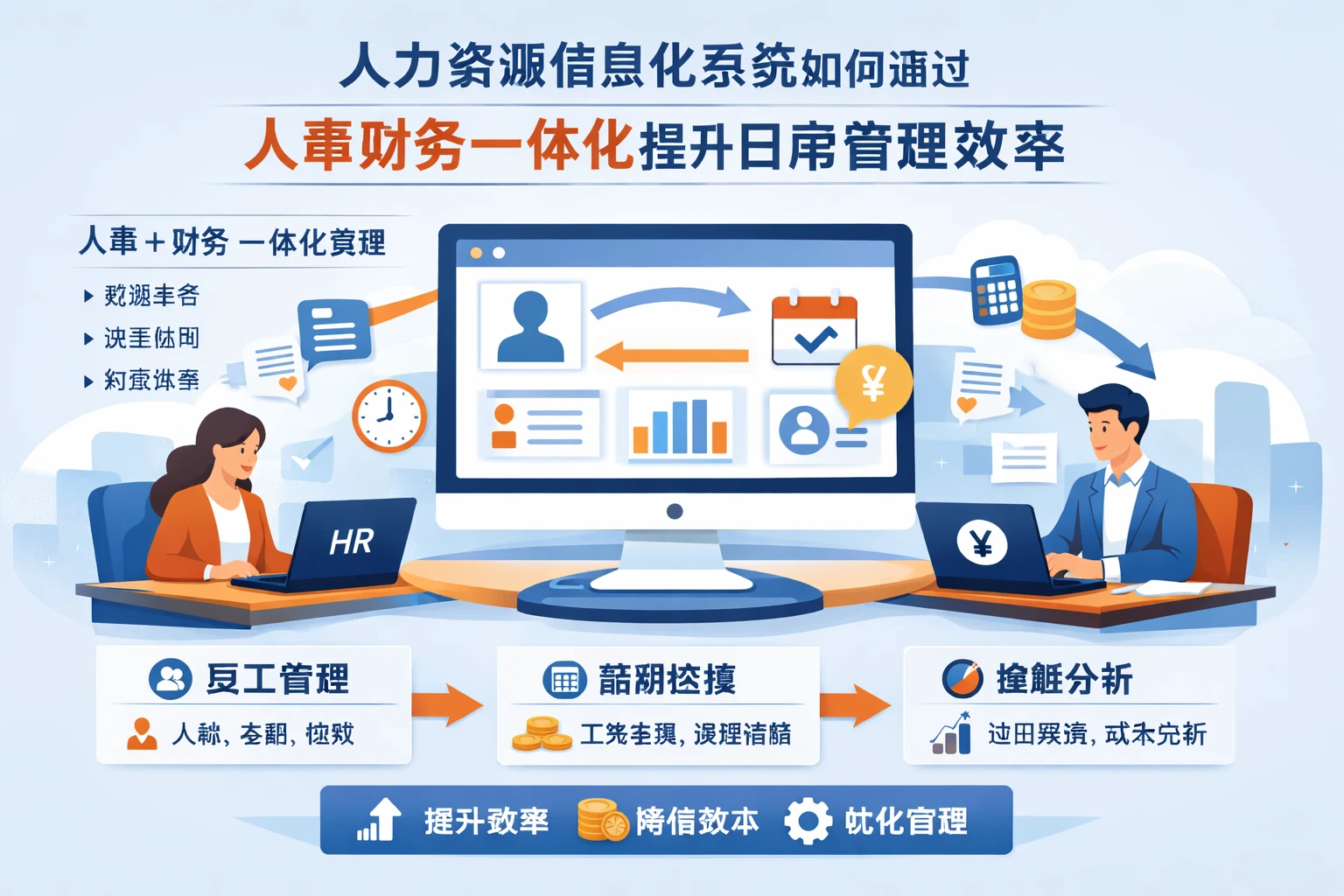 人力资源信息化系统如何通过人事财务一体化提升日常管理效率