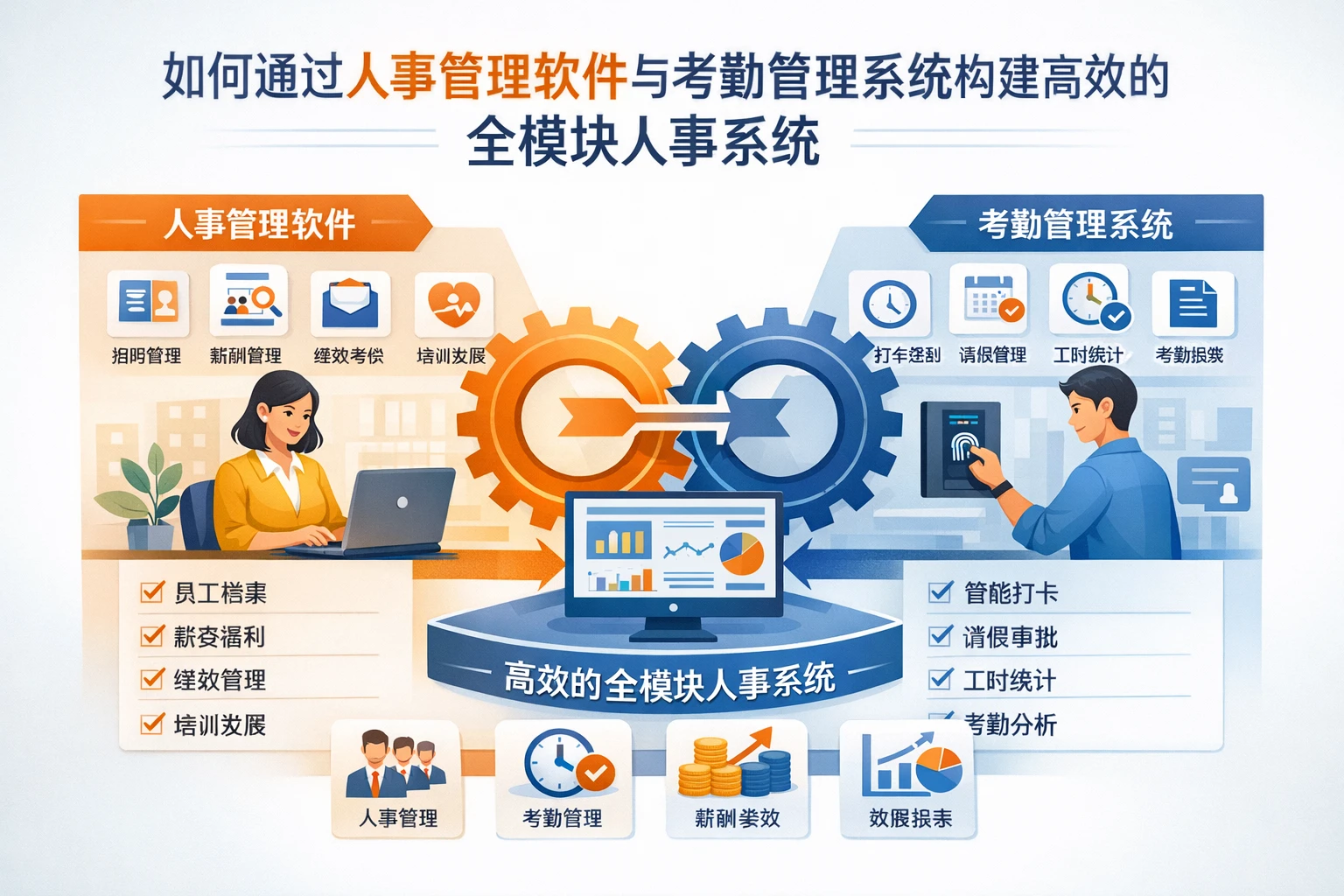 如何通过人事管理软件与考勤管理系统构建高效的全模块人事系统