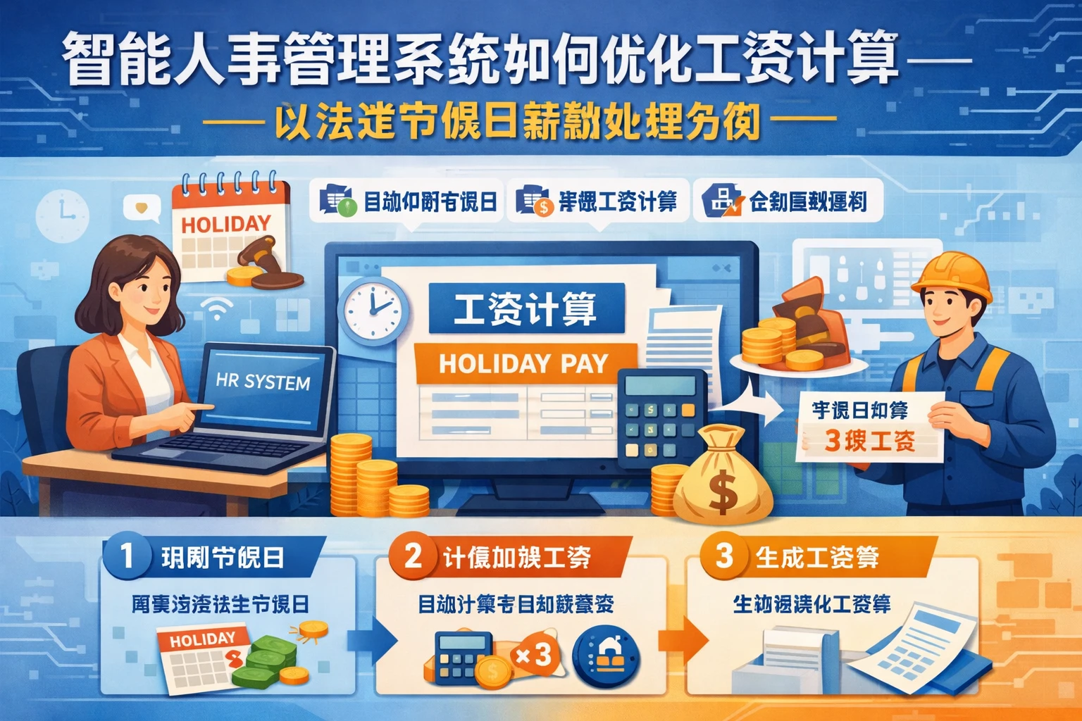 智能人事管理系统如何优化工资计算——以法定节假日薪酬处理为例