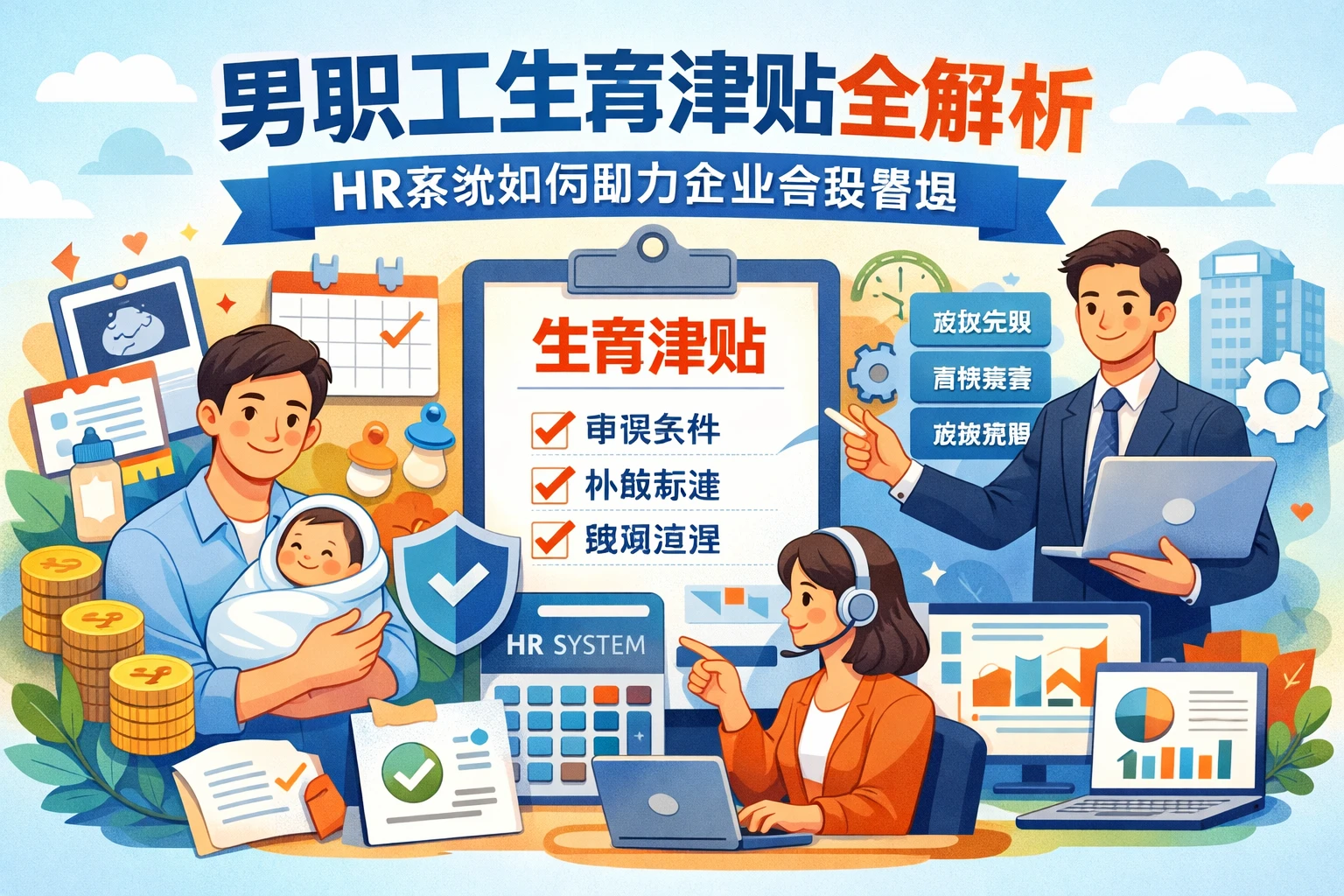 男职工生育津贴全解析：HR系统如何助力企业合规管理