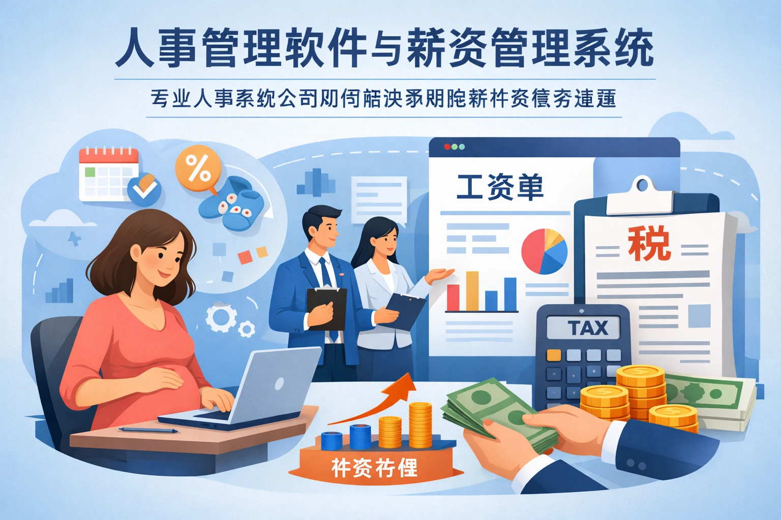 人事管理软件与薪资管理系统：专业人事系统公司如何解决孕期降薪补发税务难题