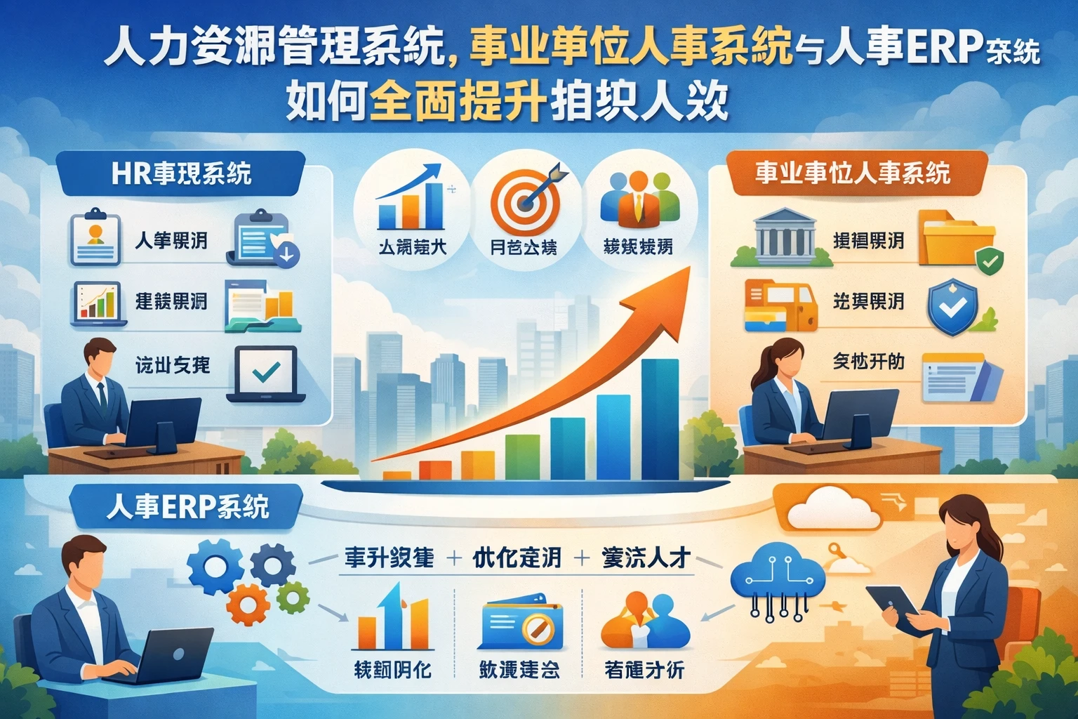 人力资源管理系统、事业单位人事系统与人事ERP系统如何全面提升组织人效