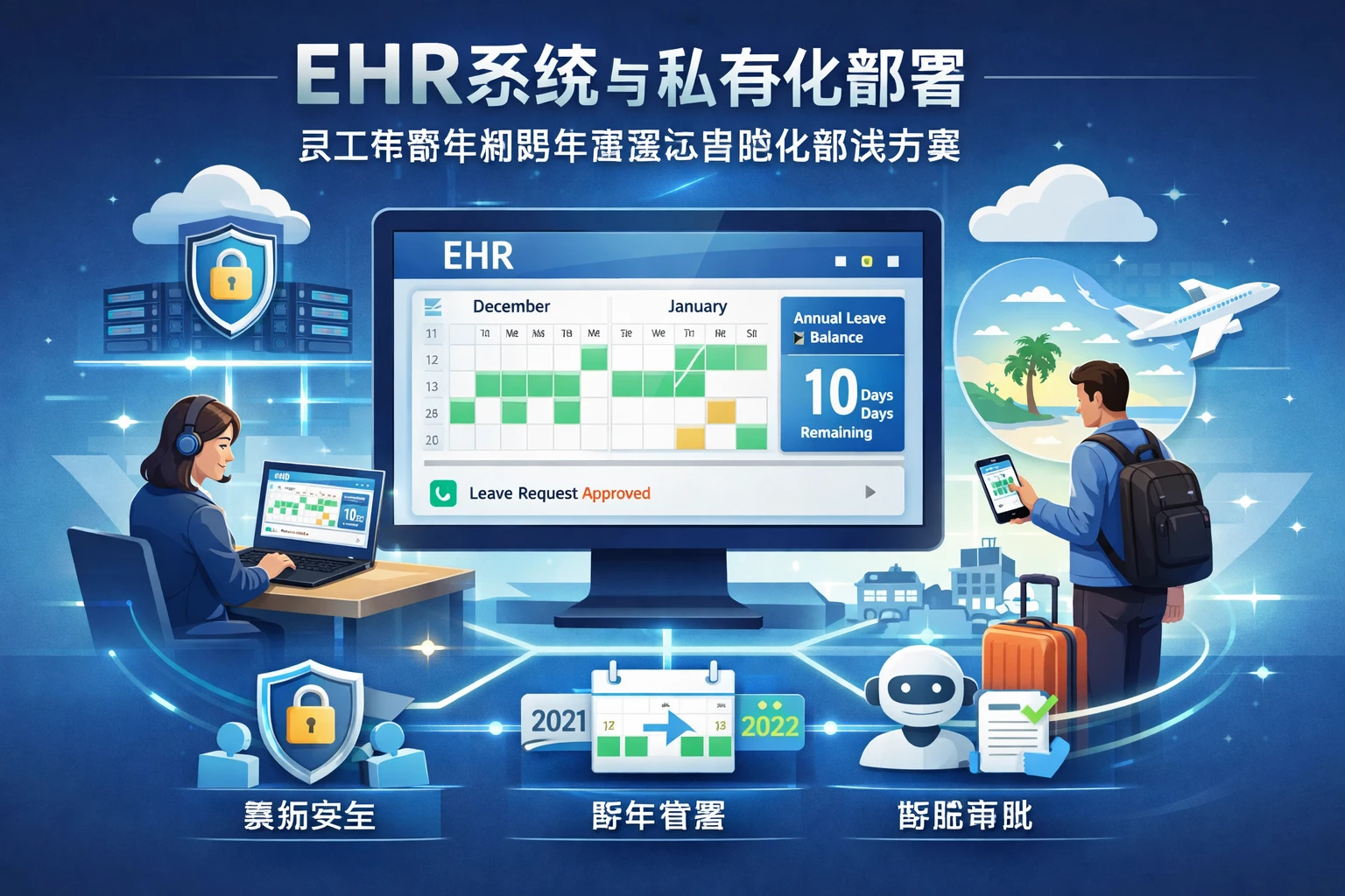 EHR系统与私有化部署：员工带薪年假跨年管理的智能化解决方案