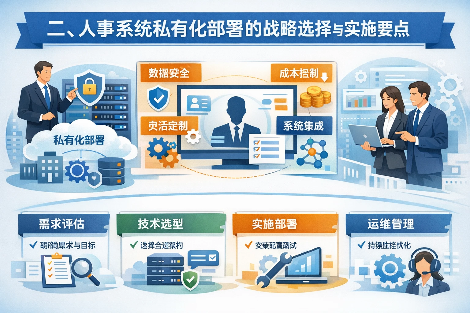 二、人事系统私有化部署的战略选择与实施要点