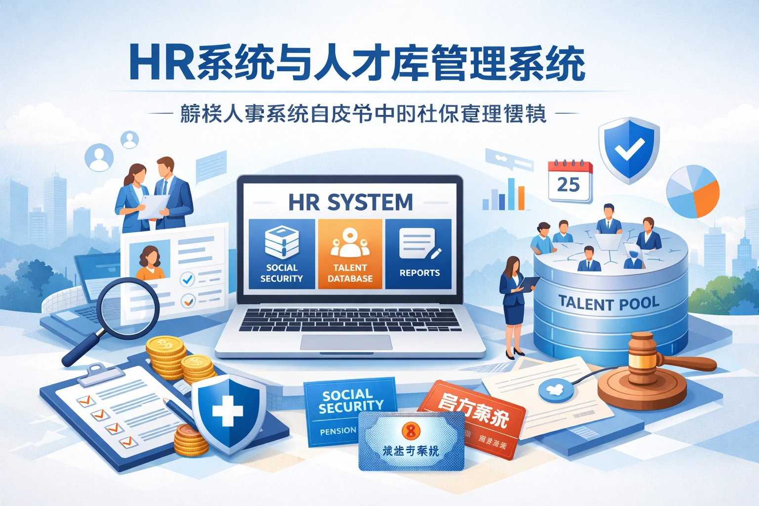 HR系统与人才库管理系统：解读人事系统白皮书中的社保管理智慧