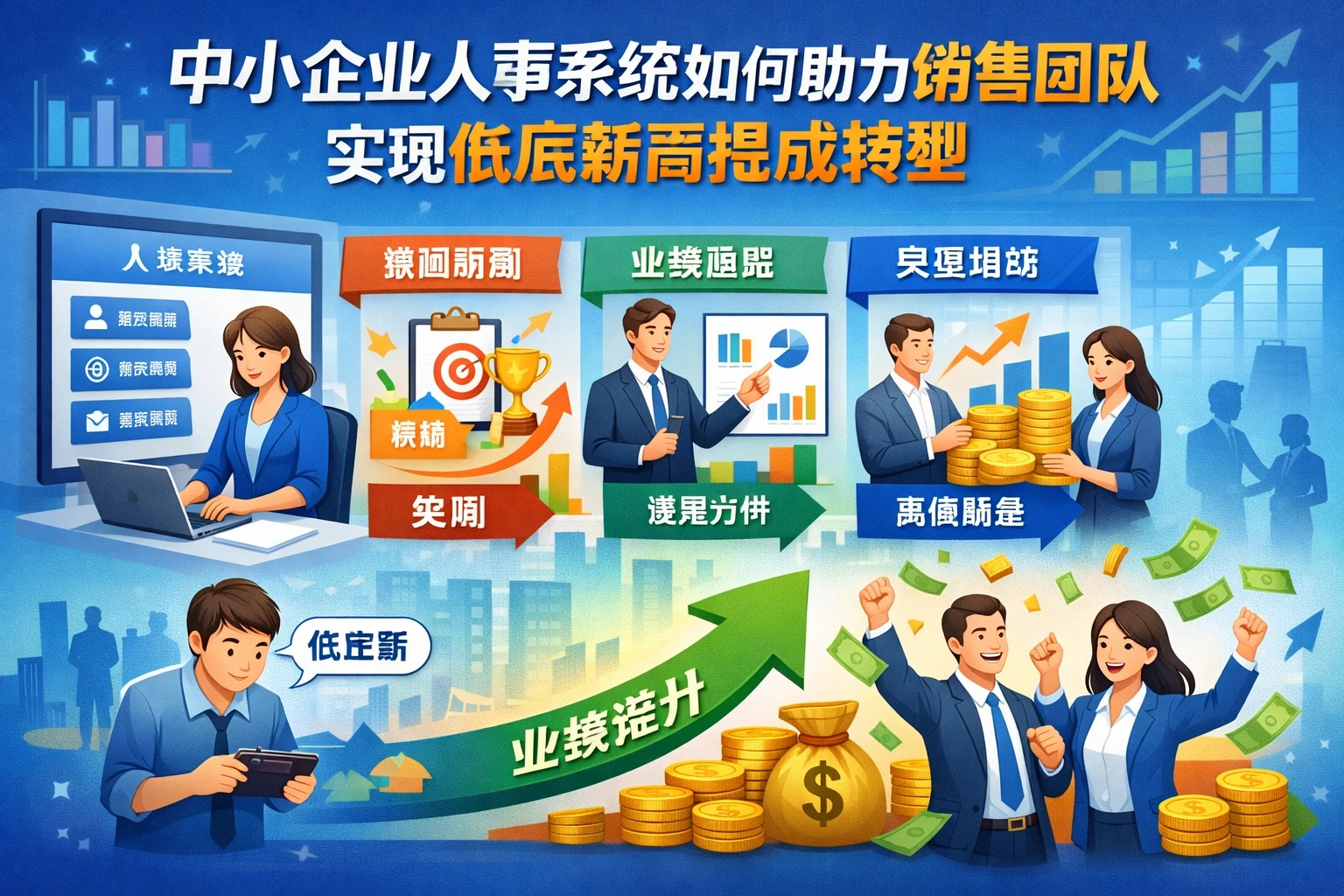中小企业人事系统如何助力销售团队实现低底薪高提成转型