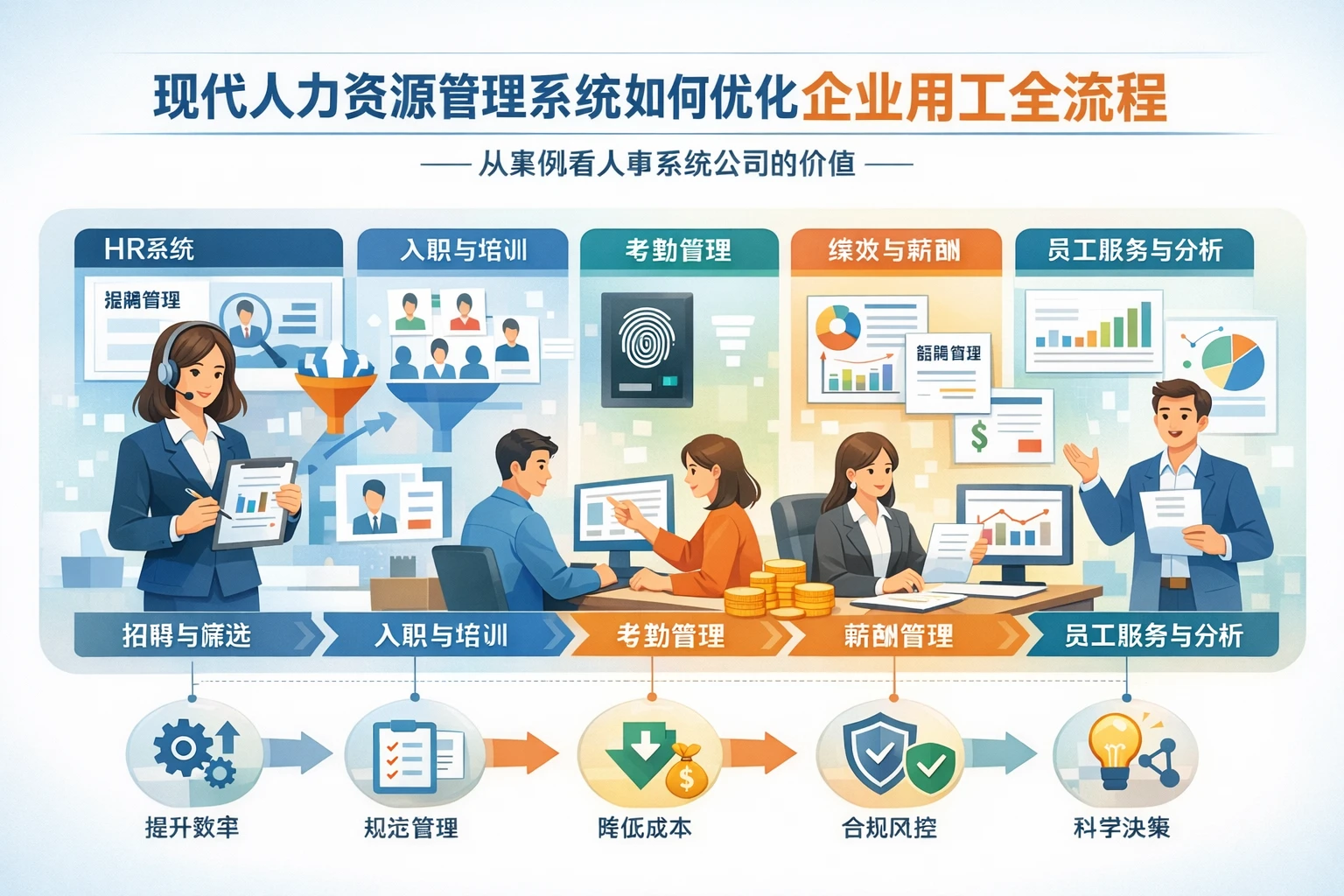 现代人力资源管理系统如何优化企业用工全流程 - 从案例看人事系统公司的价值