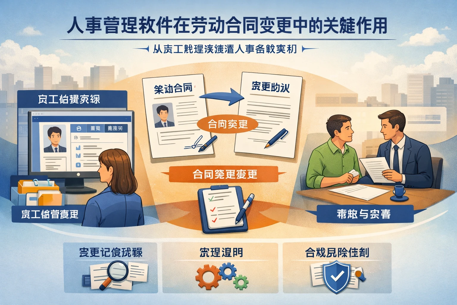 人事管理软件在劳动合同变更中的关键作用：从员工档案系统看人事系统案例