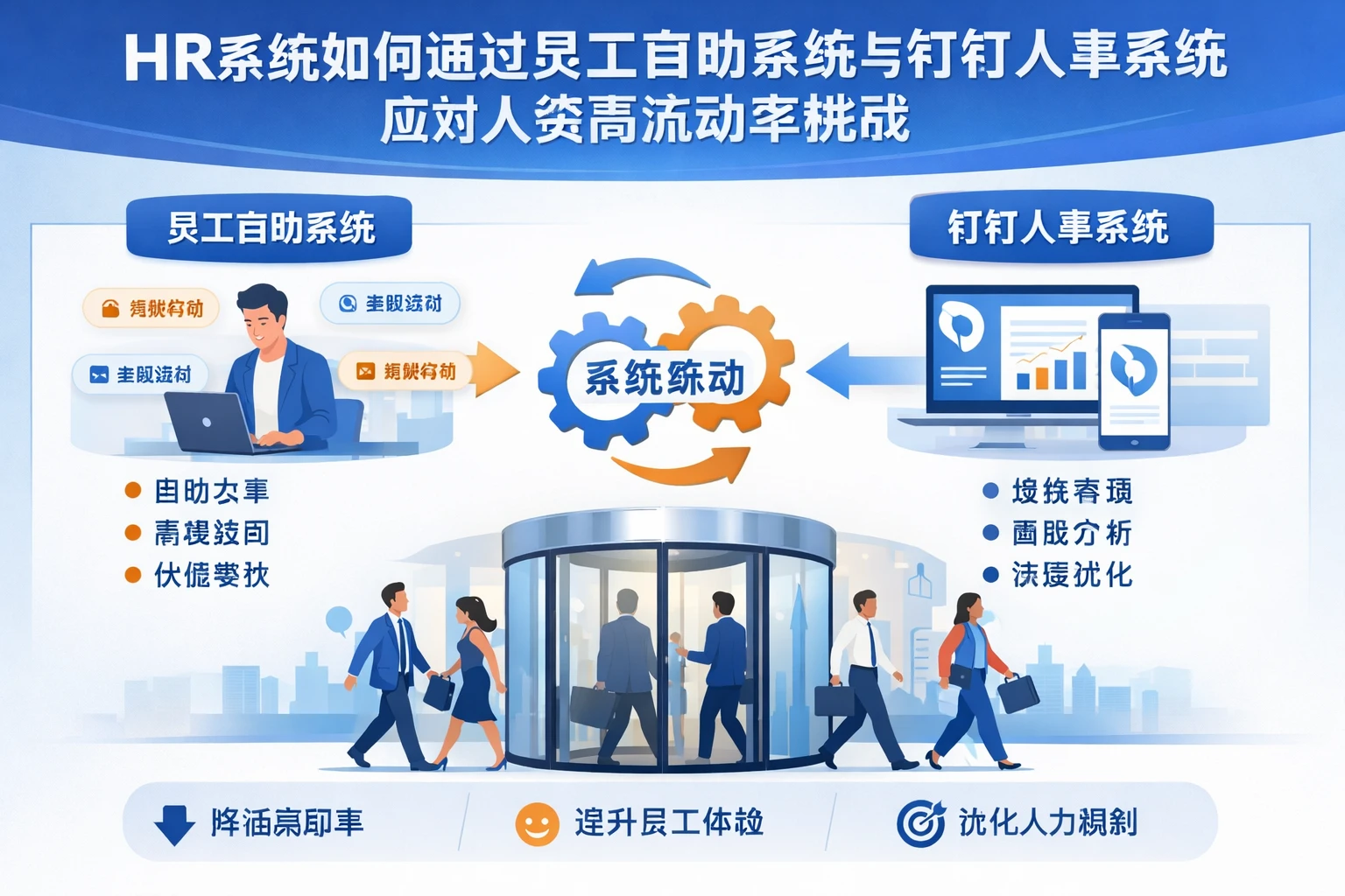 HR系统如何通过员工自助系统与钉钉人事系统应对人资高流动率挑战