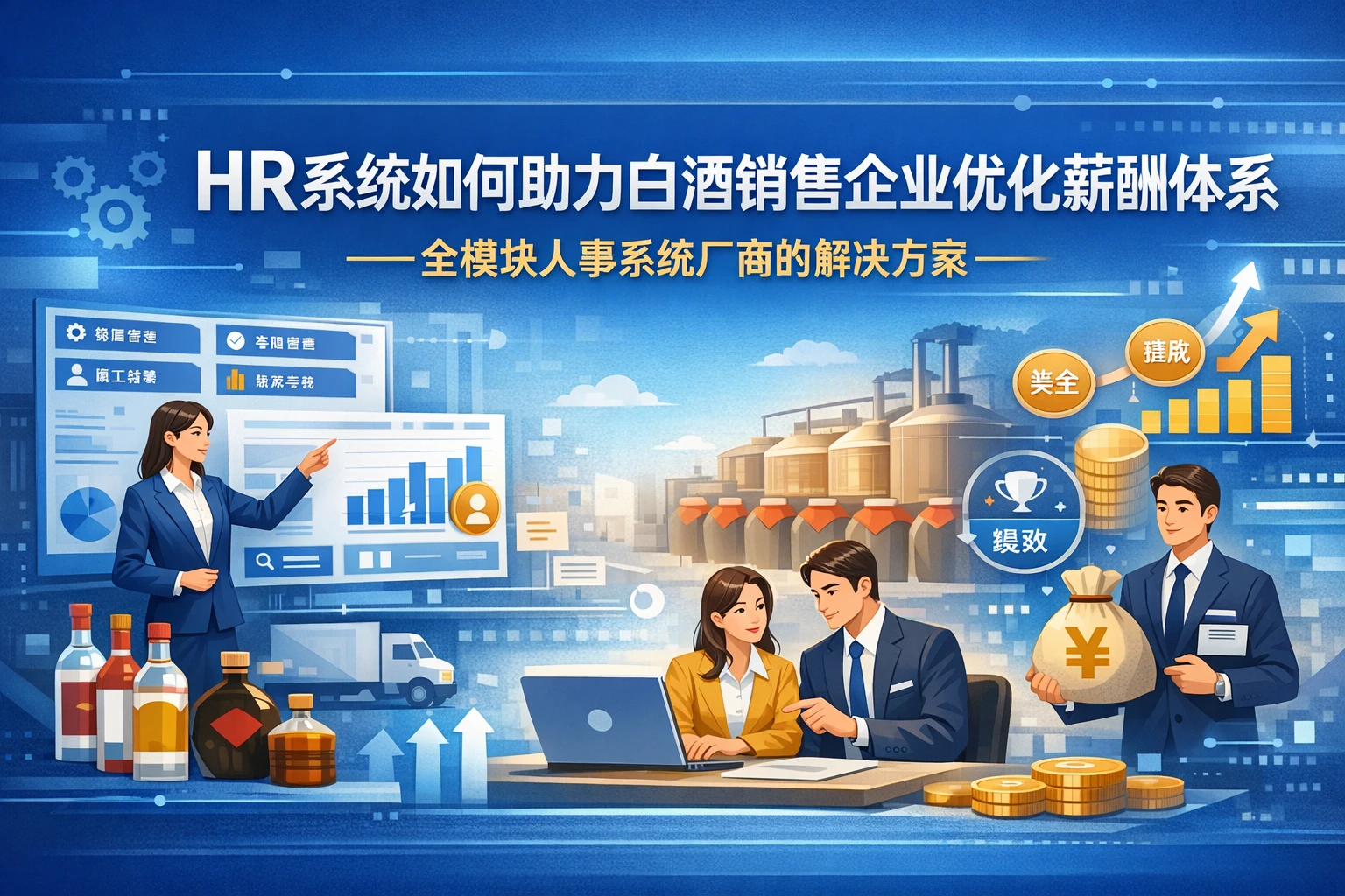 HR系统如何助力白酒销售企业优化薪酬体系——全模块人事系统厂商的解决方案