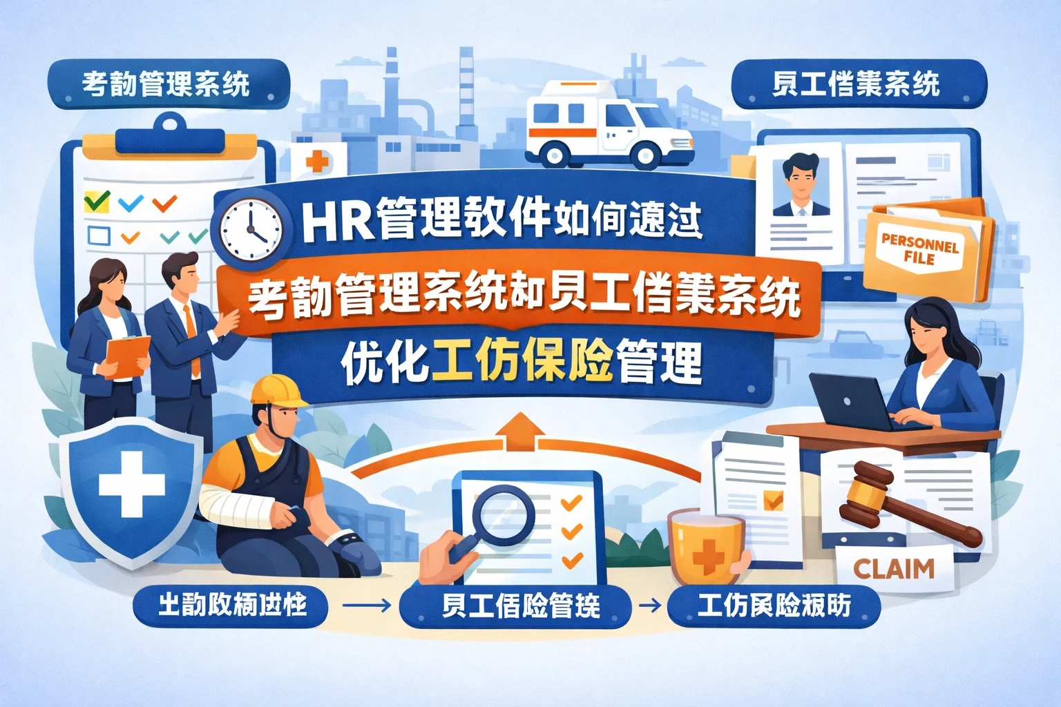HR管理软件如何通过考勤管理系统和员工档案系统优化工伤保险管理