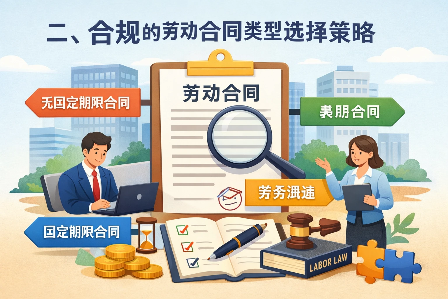 二、合规的劳动合同类型选择策略