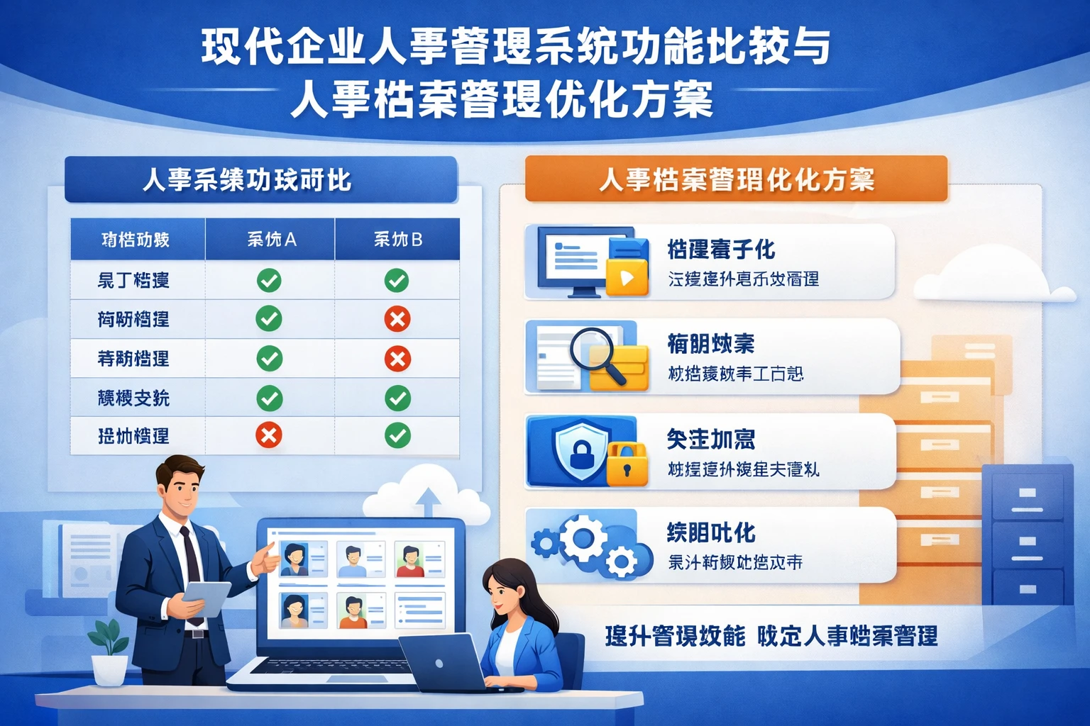 现代企业人事管理系统功能比较与人事档案管理优化方案