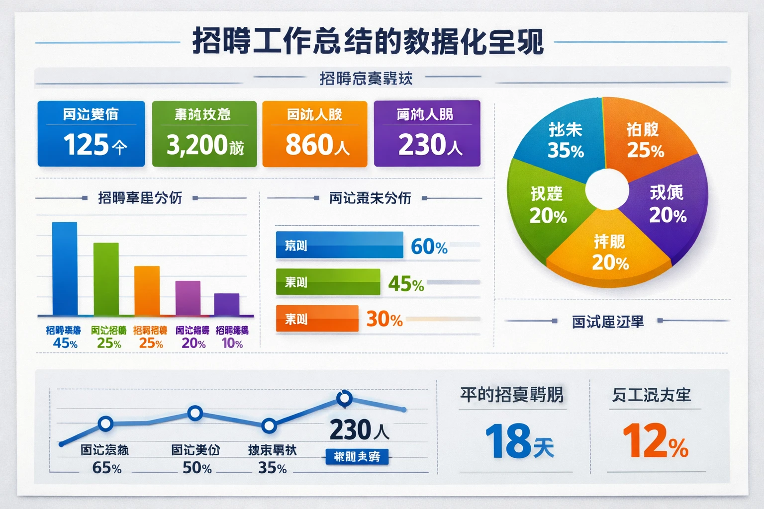 招聘工作总结的数据化呈现