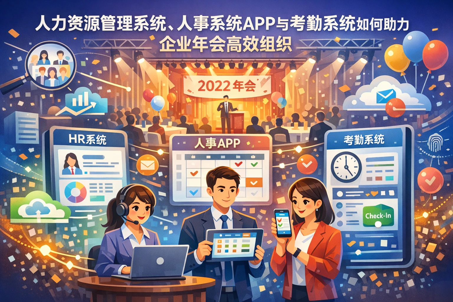 人力资源管理系统、人事系统APP与考勤系统如何助力企业年会高效组织