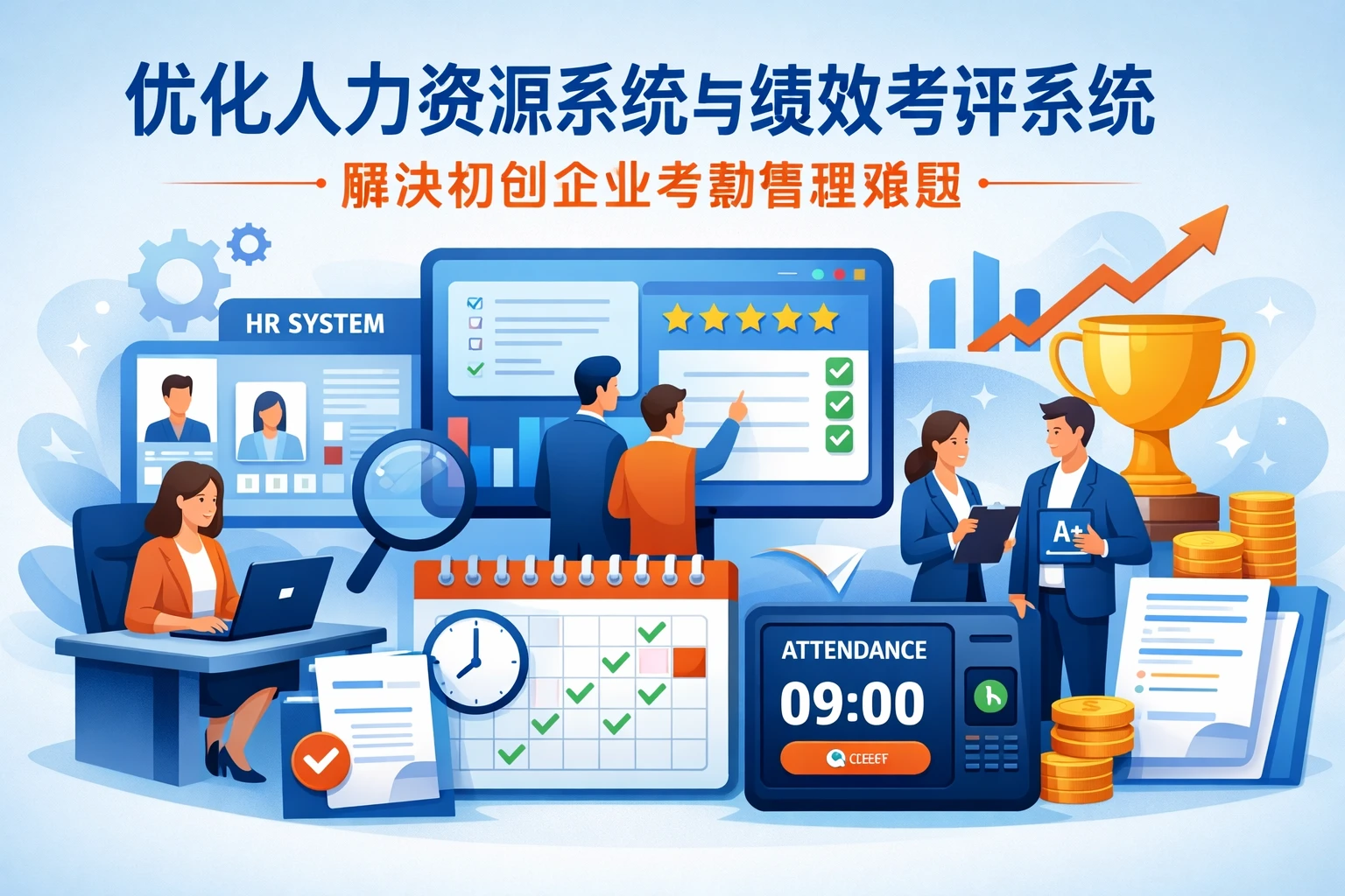 优化人力资源系统与绩效考评系统：解决初创企业考勤管理难题