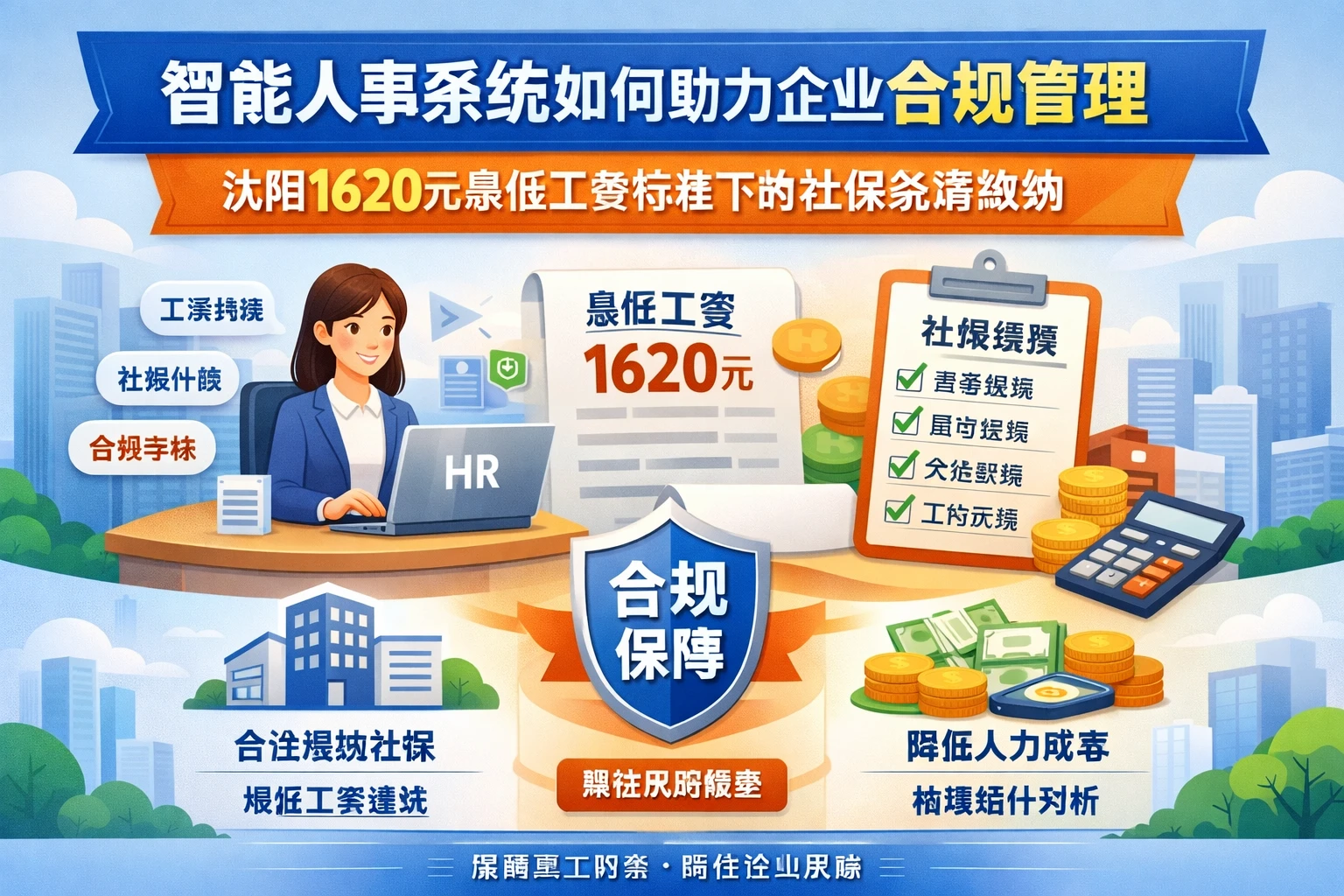 智能人事系统如何助力企业合规管理沈阳1620元最低工资标准下的社保统筹缴纳