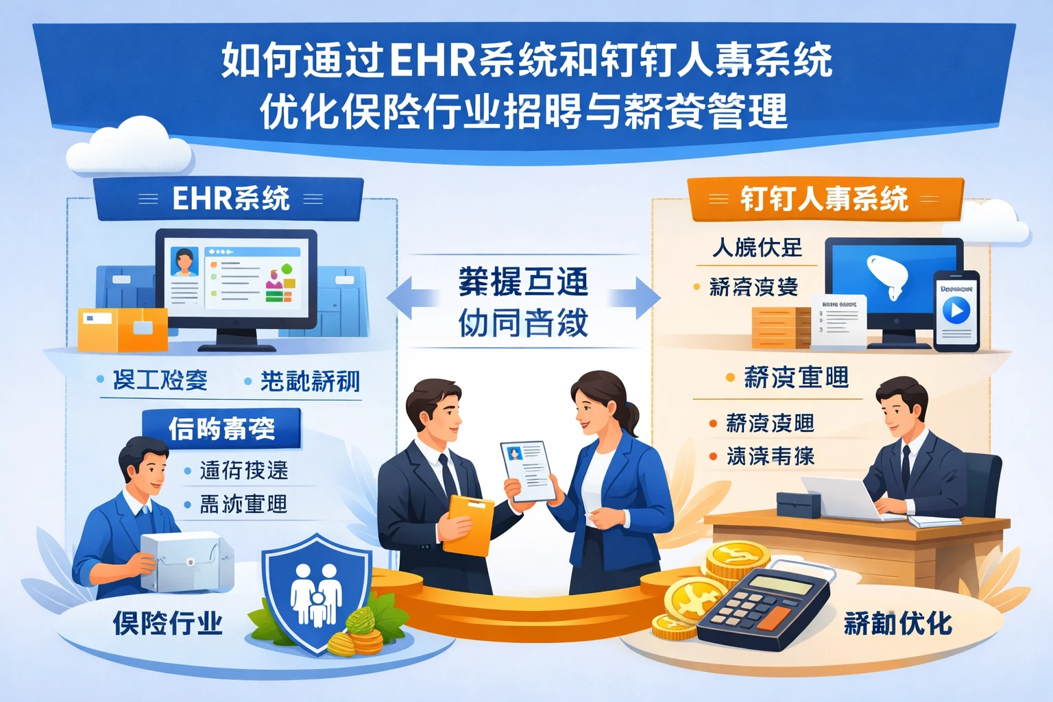 如何通过EHR系统和钉钉人事系统优化保险行业招聘与薪资管理