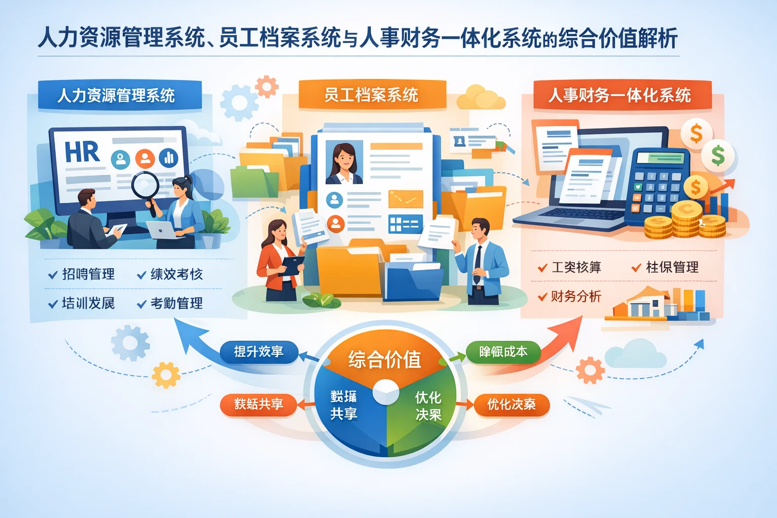人力资源管理系统、员工档案系统与人事财务一体化系统的综合价值解析