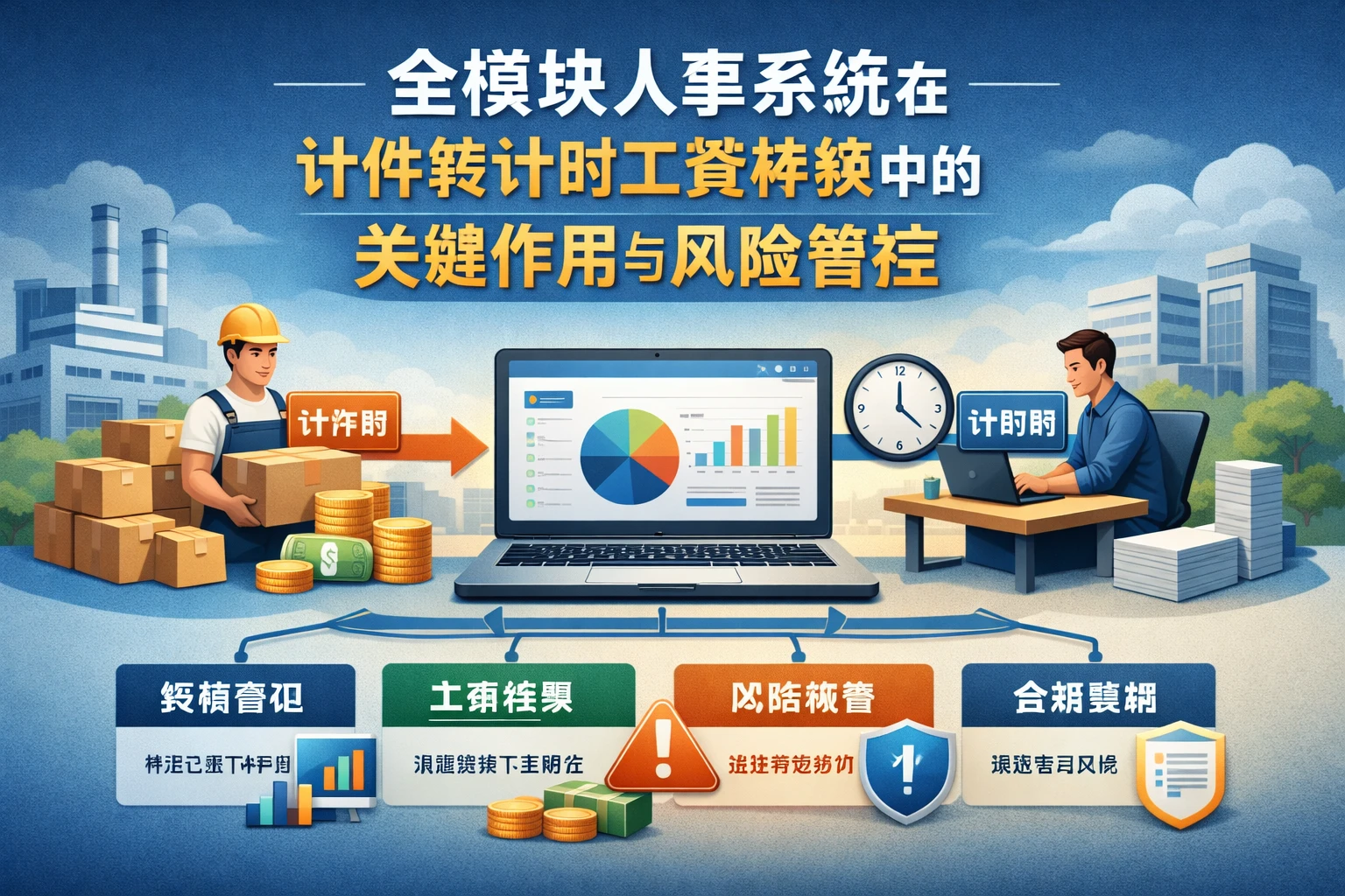 全模块人事系统在计件转计时工资转换中的关键作用与风险管控