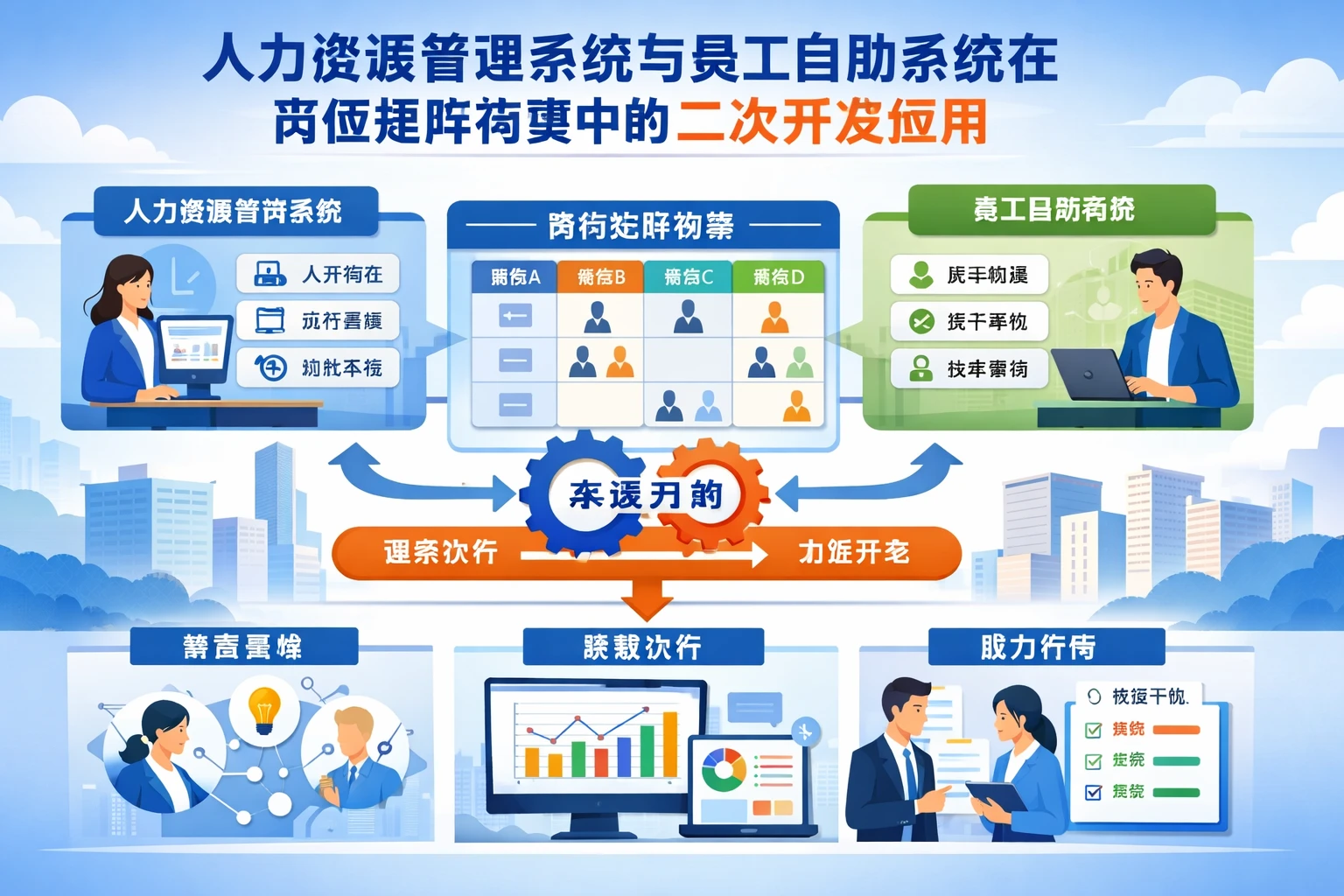 人力资源管理系统与员工自助系统在岗位矩阵构建中的二次开发应用