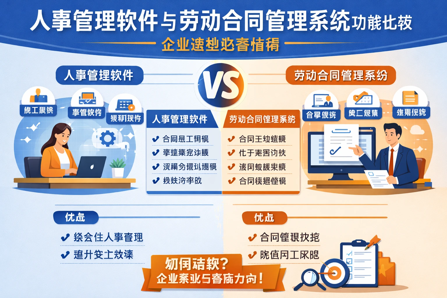 人事管理软件与劳动合同管理系统功能比较：企业选型必备指南