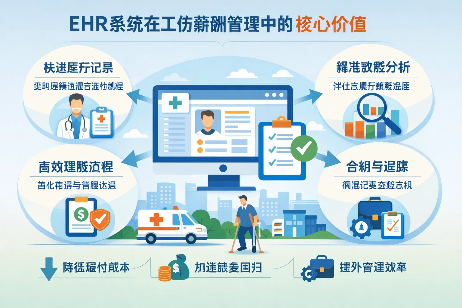 EHR系统在工伤薪酬管理中的核心价值