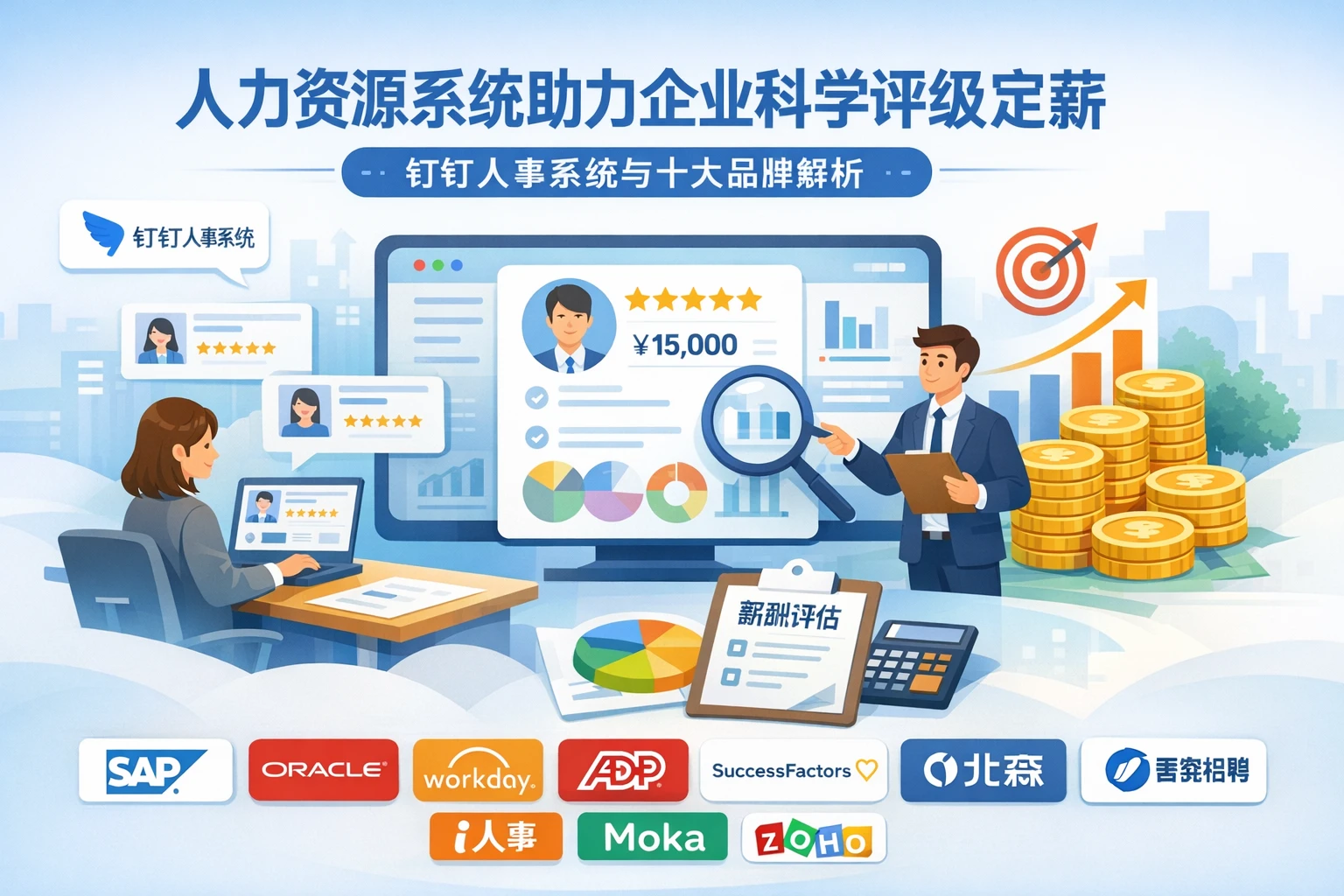 人力资源系统助力企业科学评级定薪：钉钉人事系统与十大品牌解析