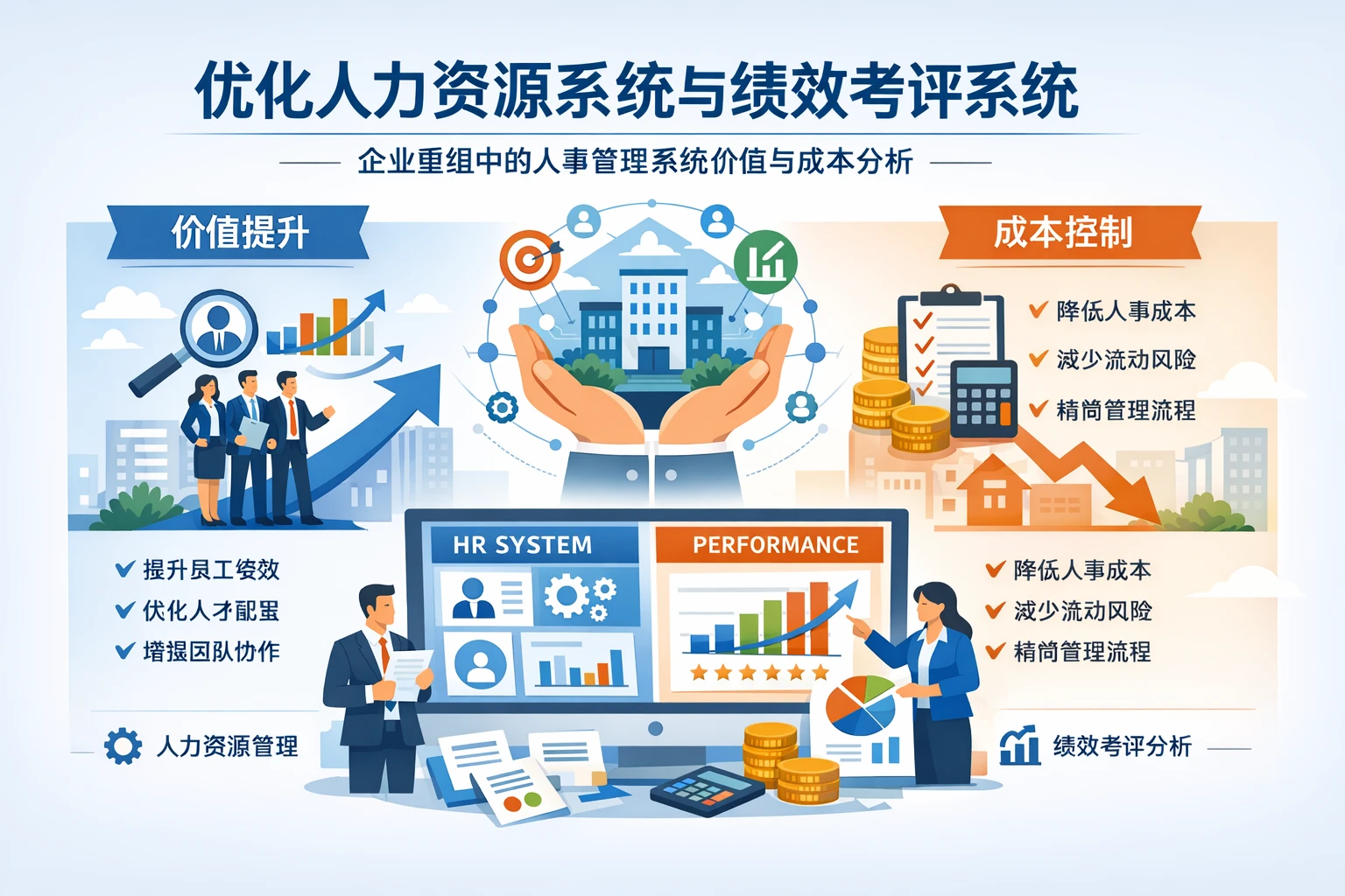优化人力资源系统与绩效考评系统：企业重组中的人事管理系统价值与成本分析