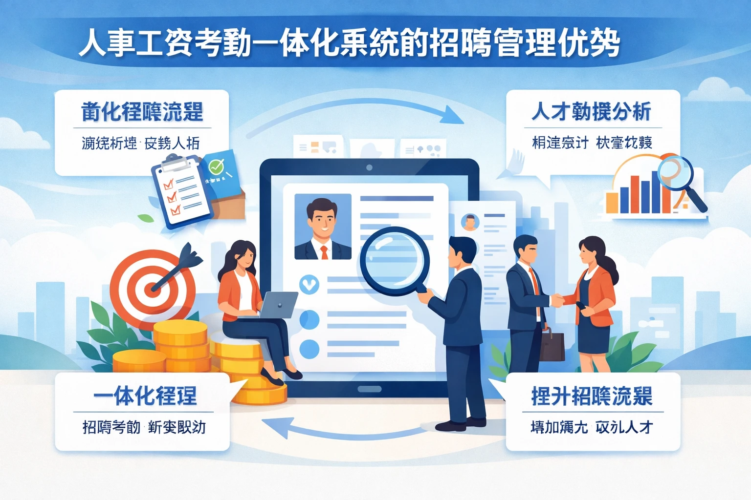 人事工资考勤一体化系统的招聘管理优势