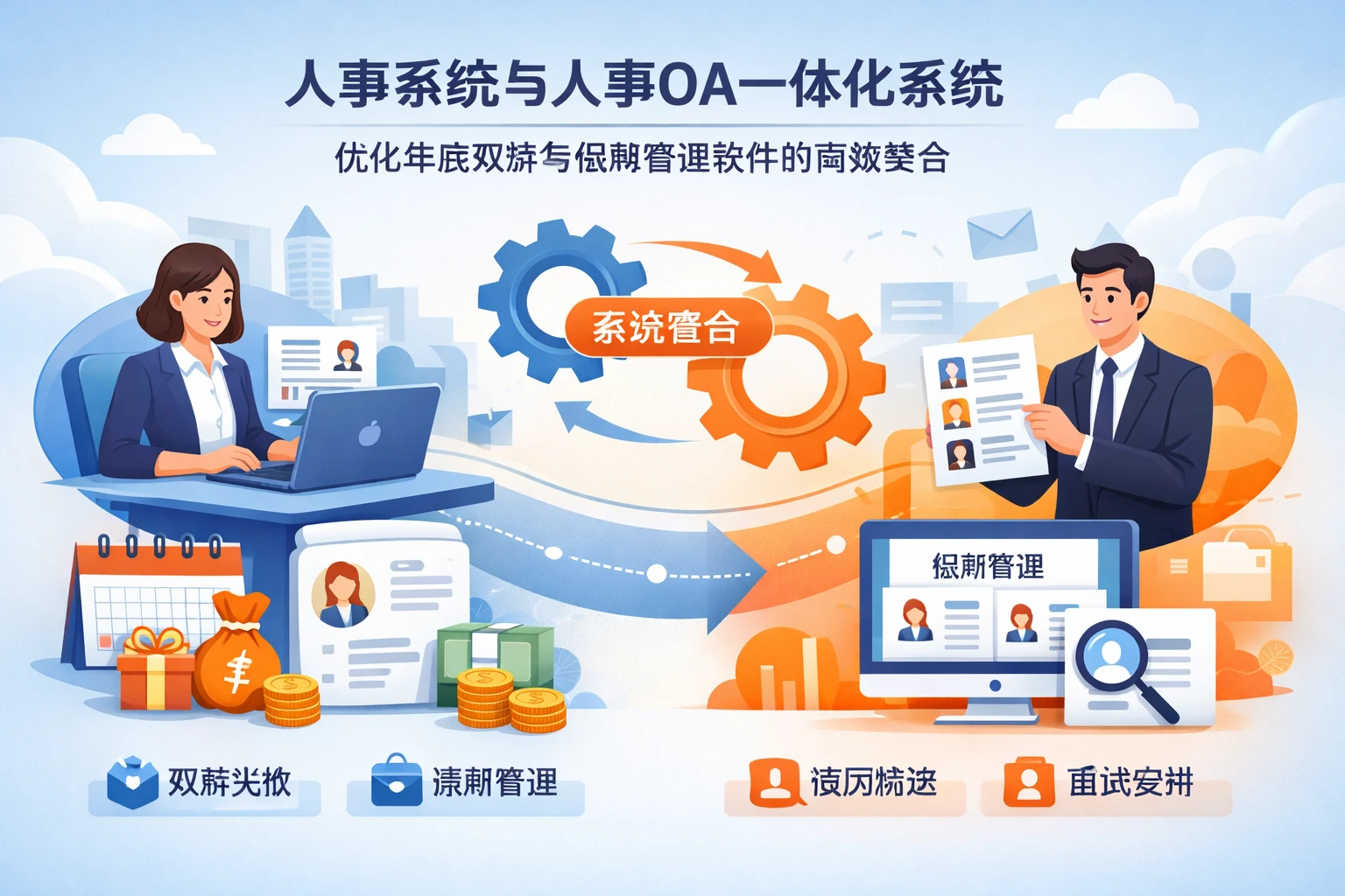 人事系统与人事OA一体化系统：优化年底双薪与招聘管理软件的高效整合
