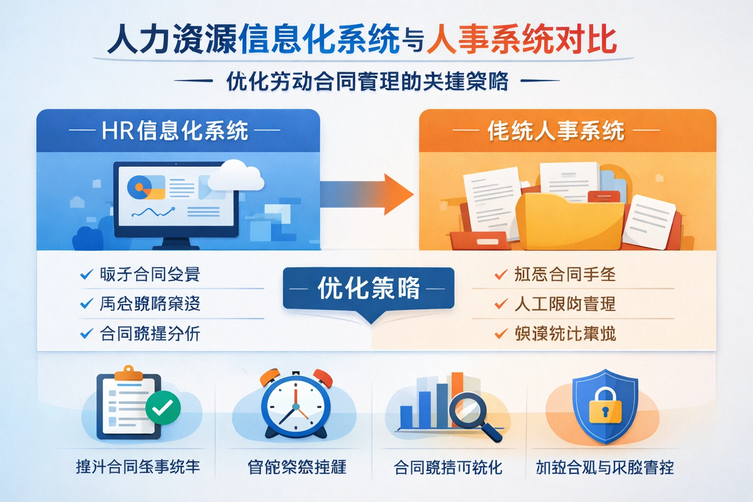人力资源信息化系统与人事系统对比：优化劳动合同管理的关键策略