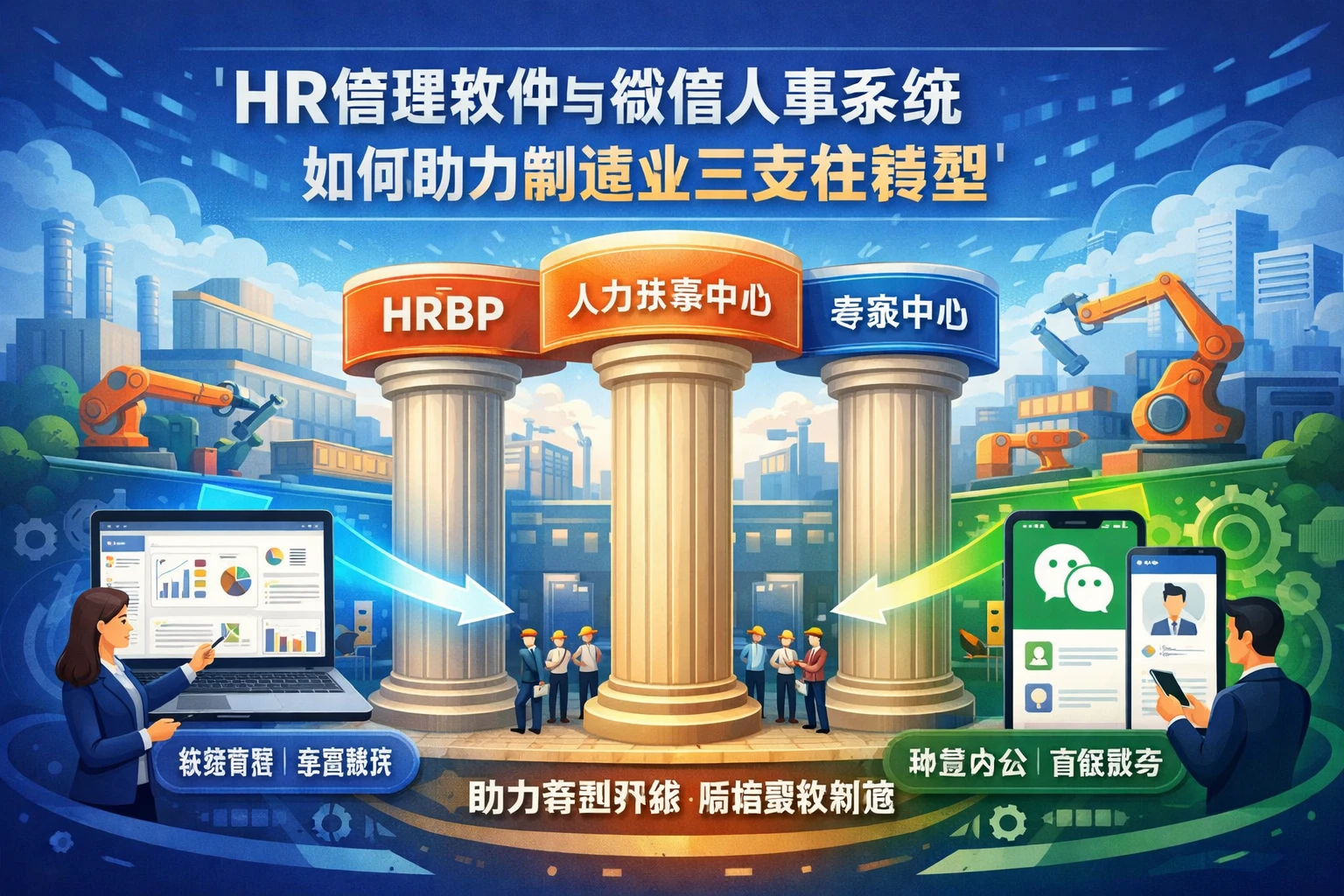 HR管理软件与微信人事系统如何助力制造业三支柱转型
