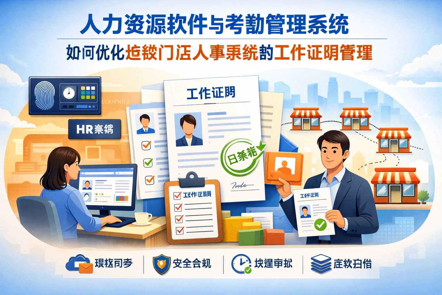 人力资源软件与考勤管理系统如何优化连锁门店人事系统的工作证明管理
