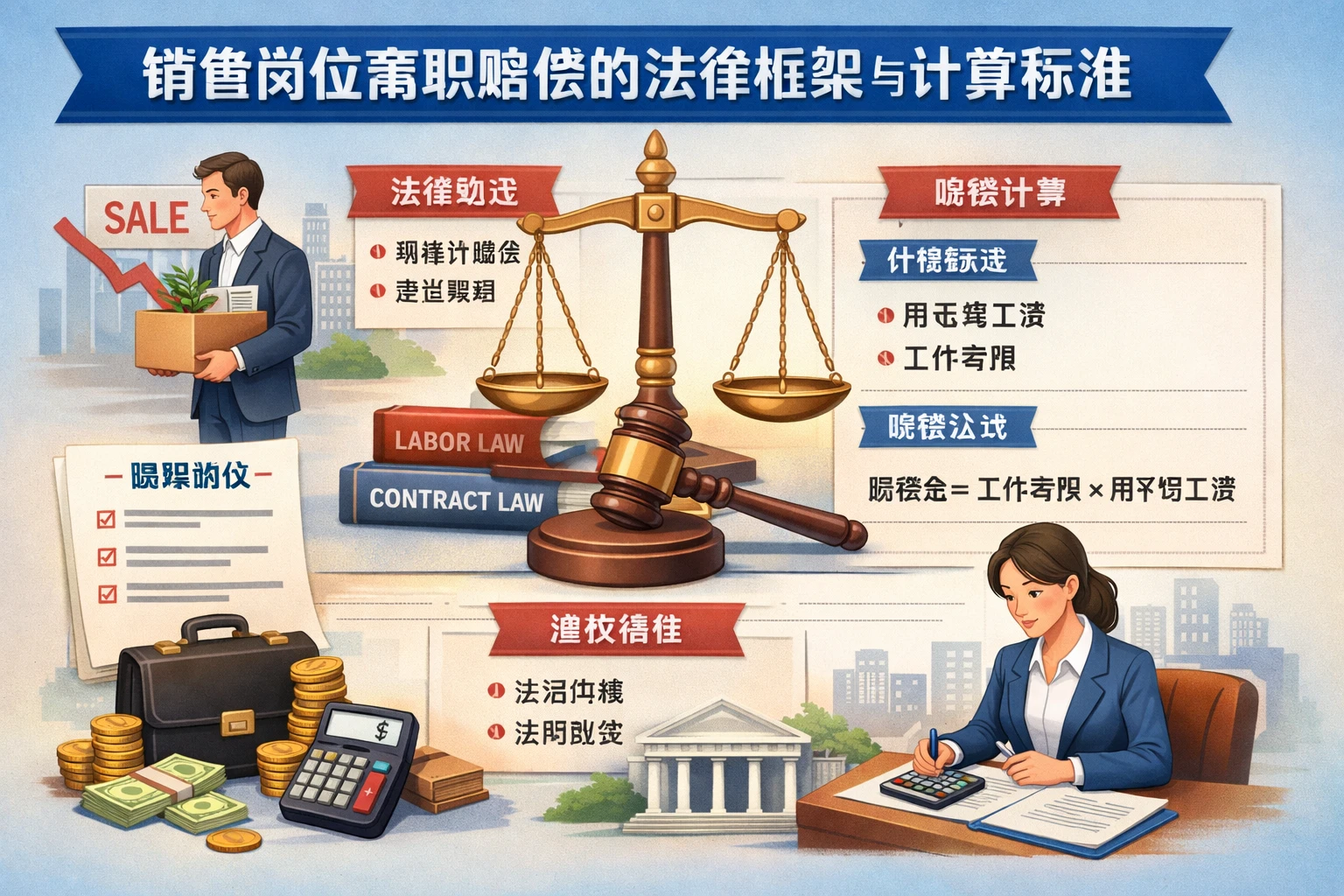 销售岗位离职赔偿的法律框架与计算标准