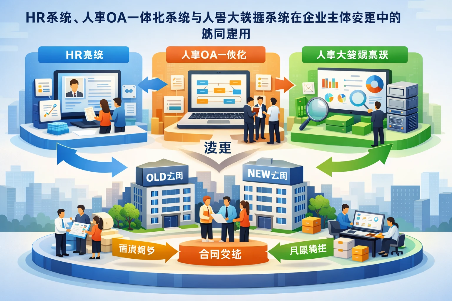 HR系统、人事OA一体化系统与人事大数据系统在企业主体变更中的协同应用