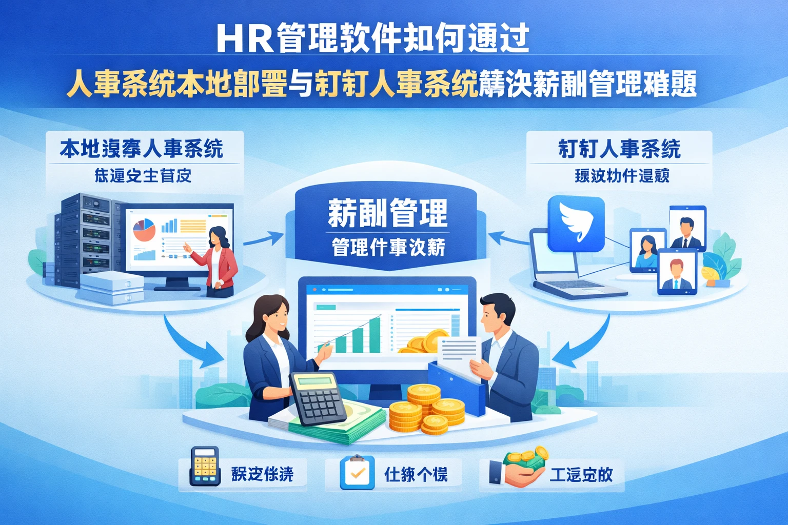 HR管理软件如何通过人事系统本地部署与钉钉人事系统解决薪酬管理难题